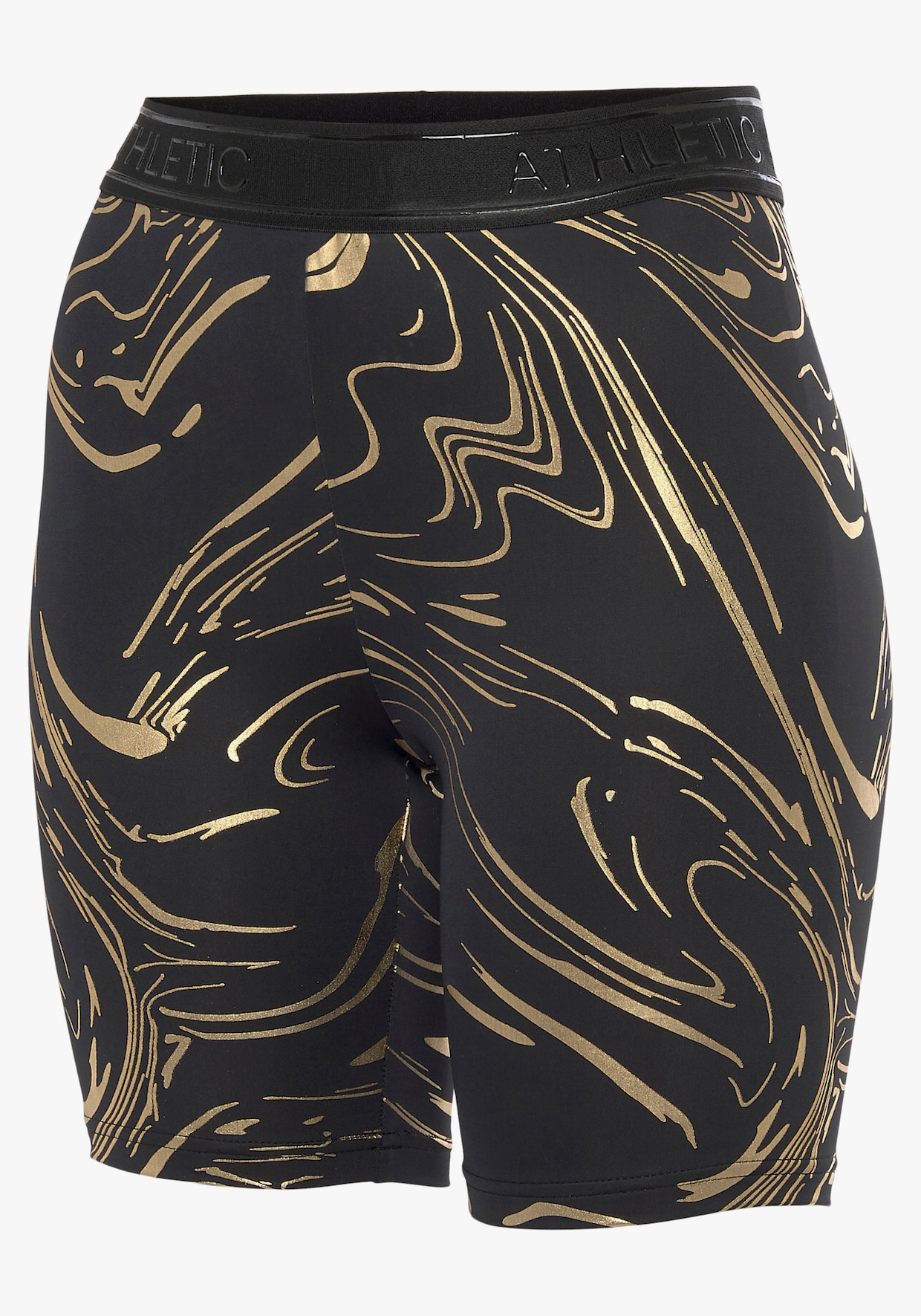 LASCANA ACTIVE Funktionsshorts - schwarz -goldfarben