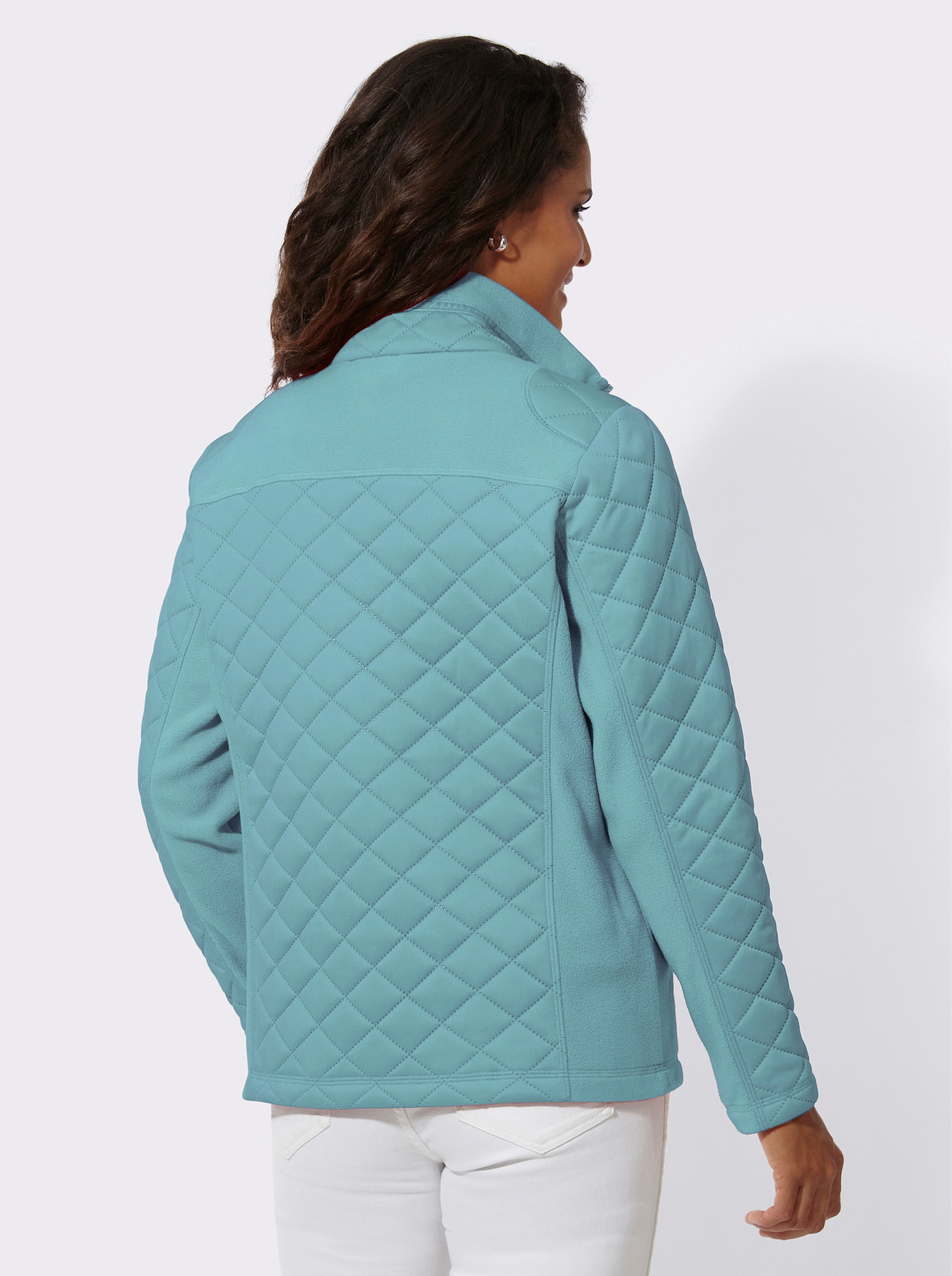 Fleecejacke mit Reißverschluss-Taschen - ozean