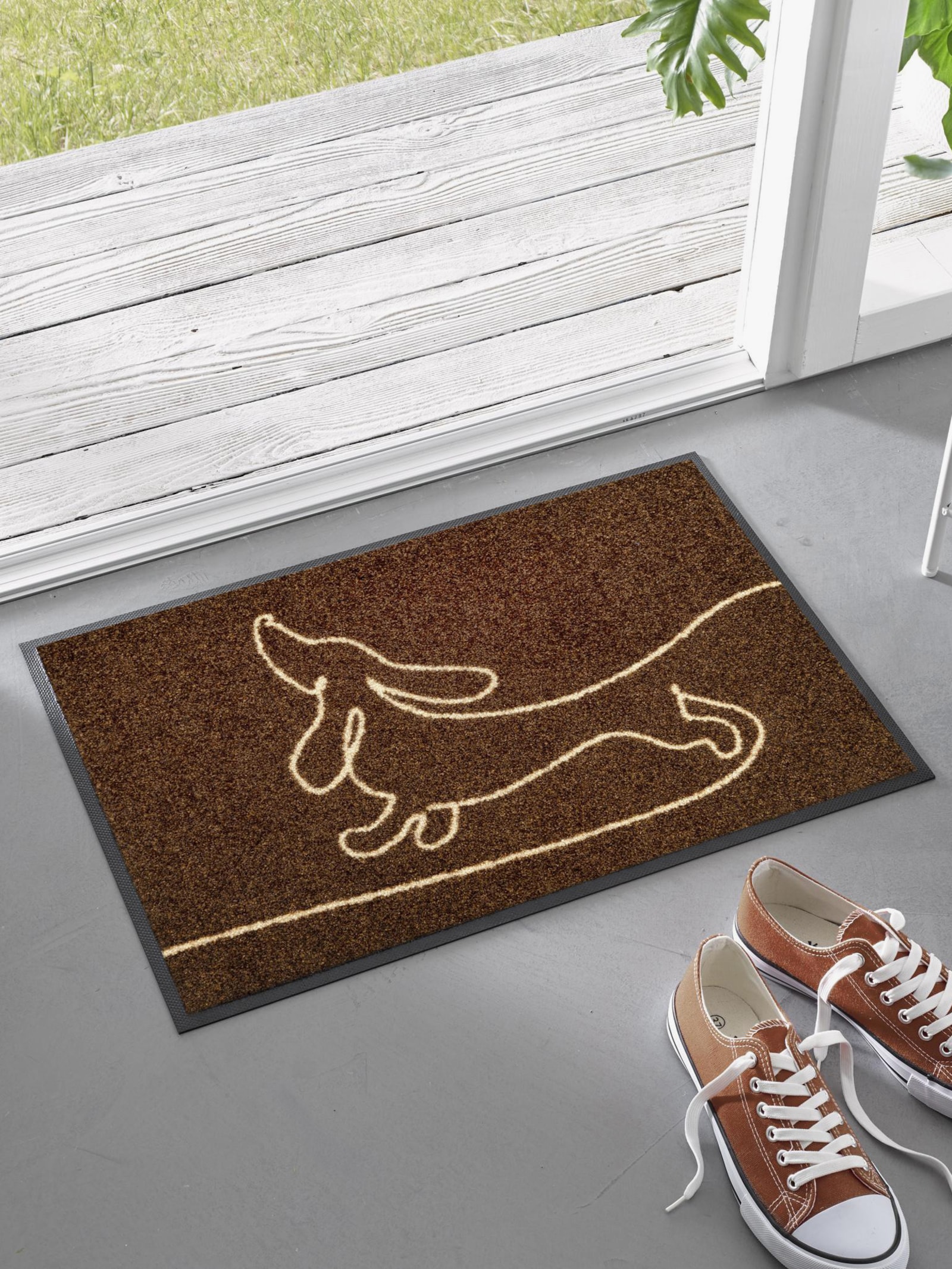 wash+dry by Kleen-Tex Fußmatte - braun-ecru