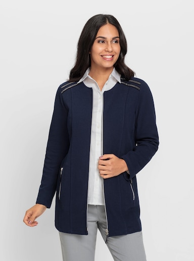 Shirtjacke in Longform - marine