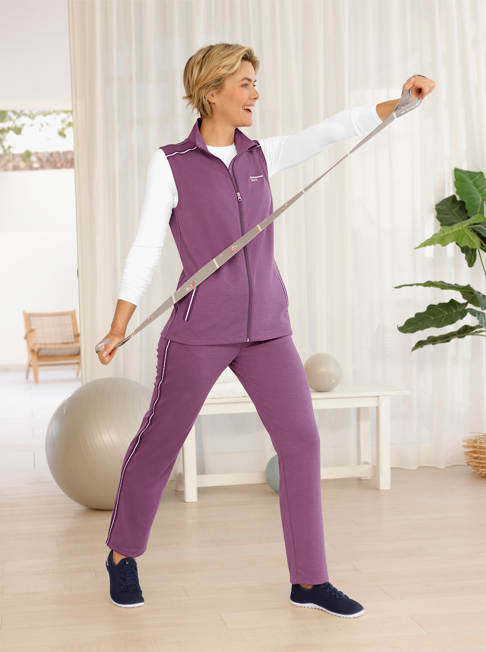 Catamaran Sports Sweatweste mit Kontrasten - traube-meliert