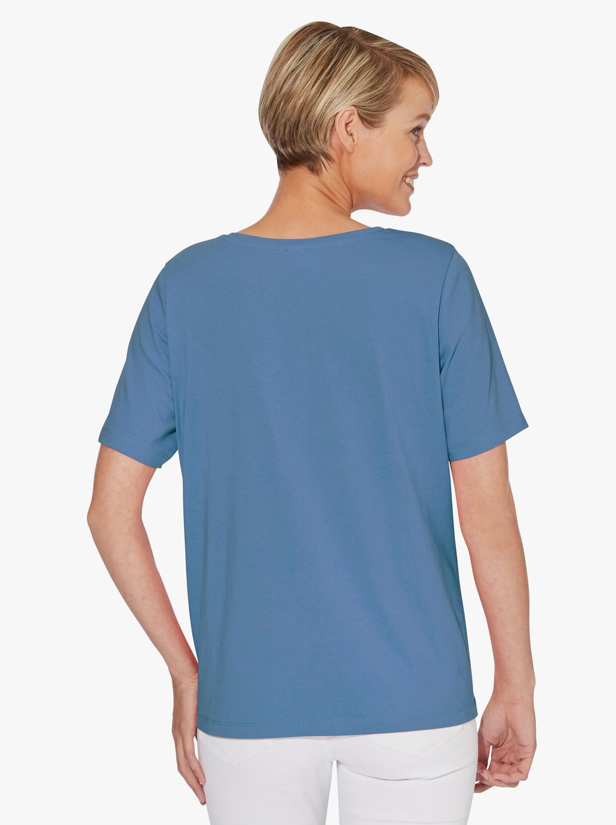 T-shirt - middenblauw