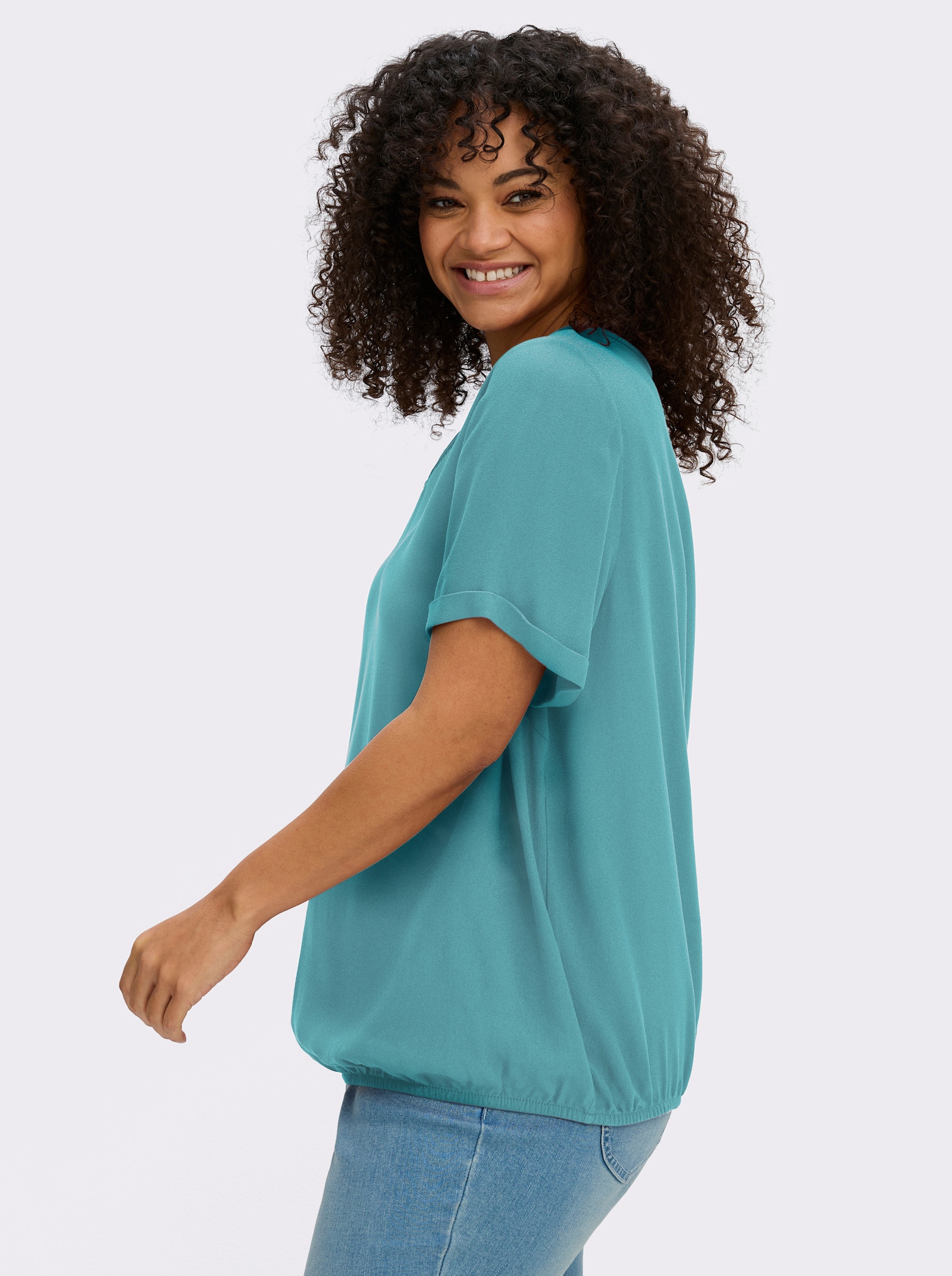 sheego Tunika mit verlängerten Halbärmeln - ozean