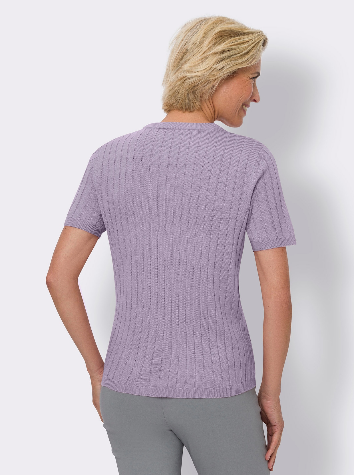 Pullover met korte mouwen - lila