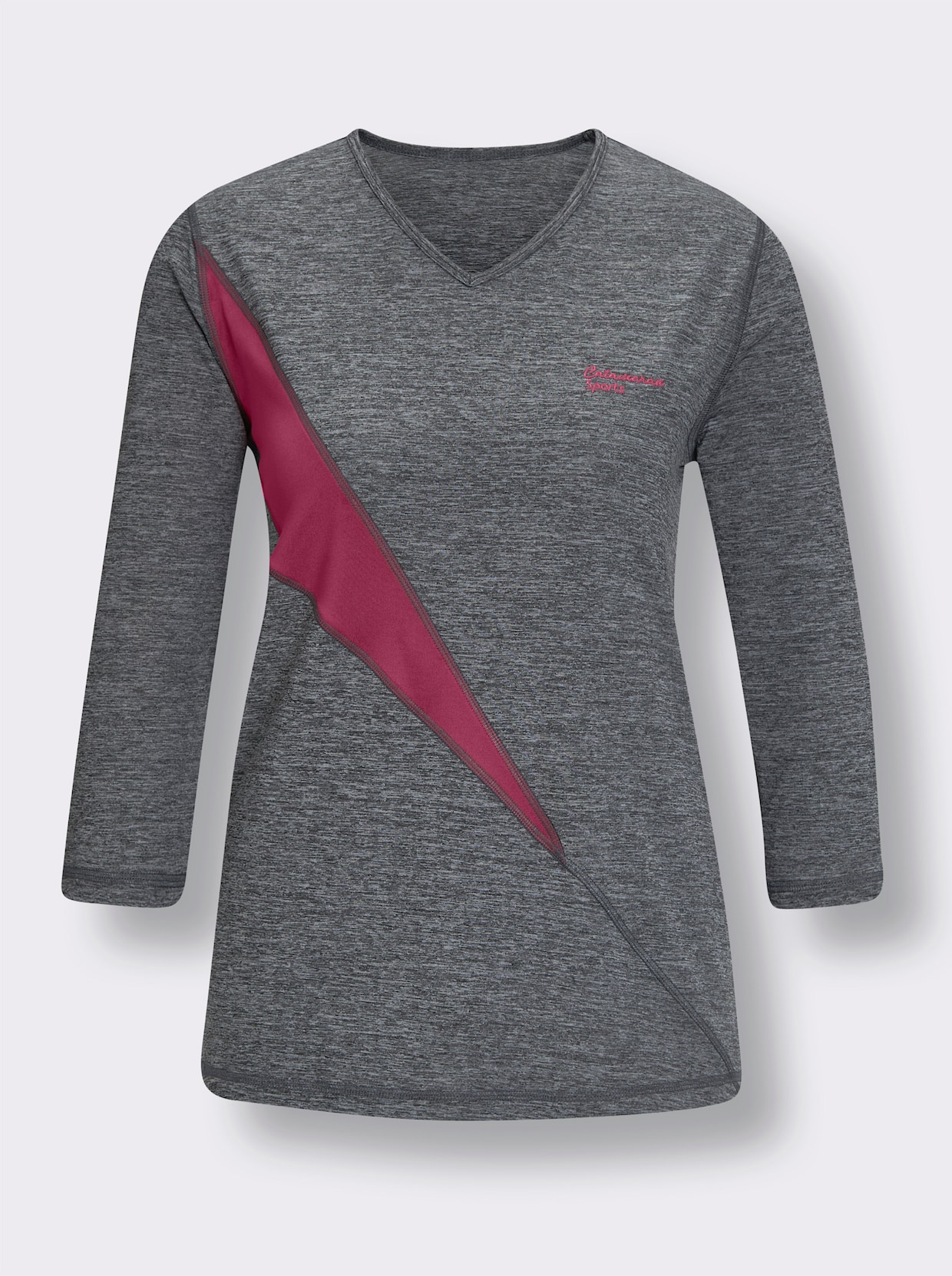 Catamaran Sports Funktions-Shirt - grau-meliert-pink