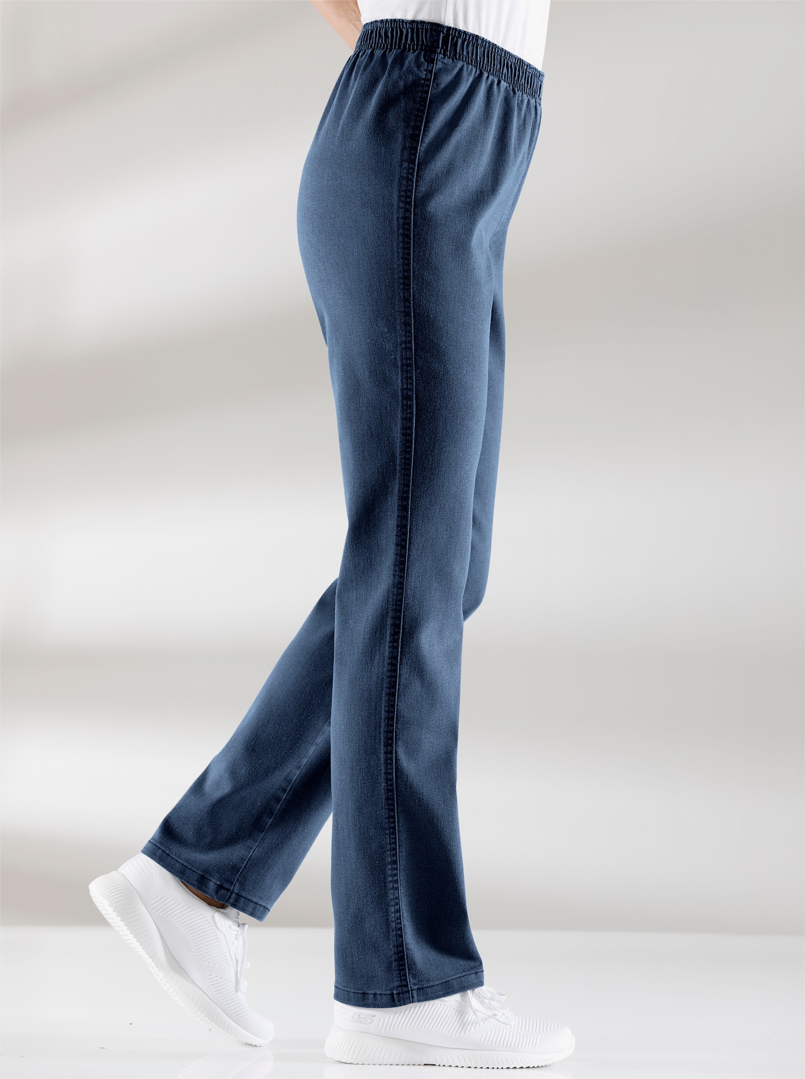 Stretch-Jeans mit Rundum-Dehnbund - dark blue