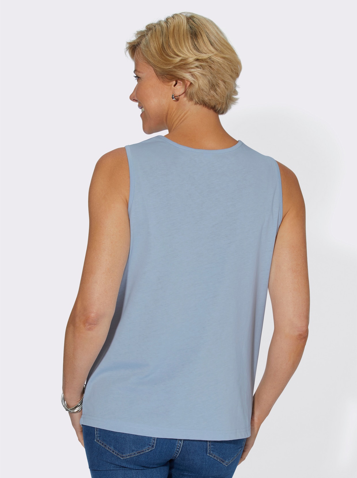 Shirttop - lichtblauw