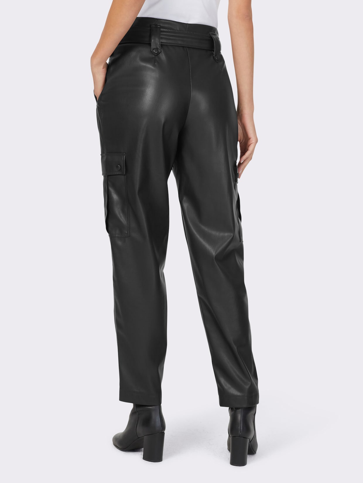 heine Pantalon en imitation cuir - noir