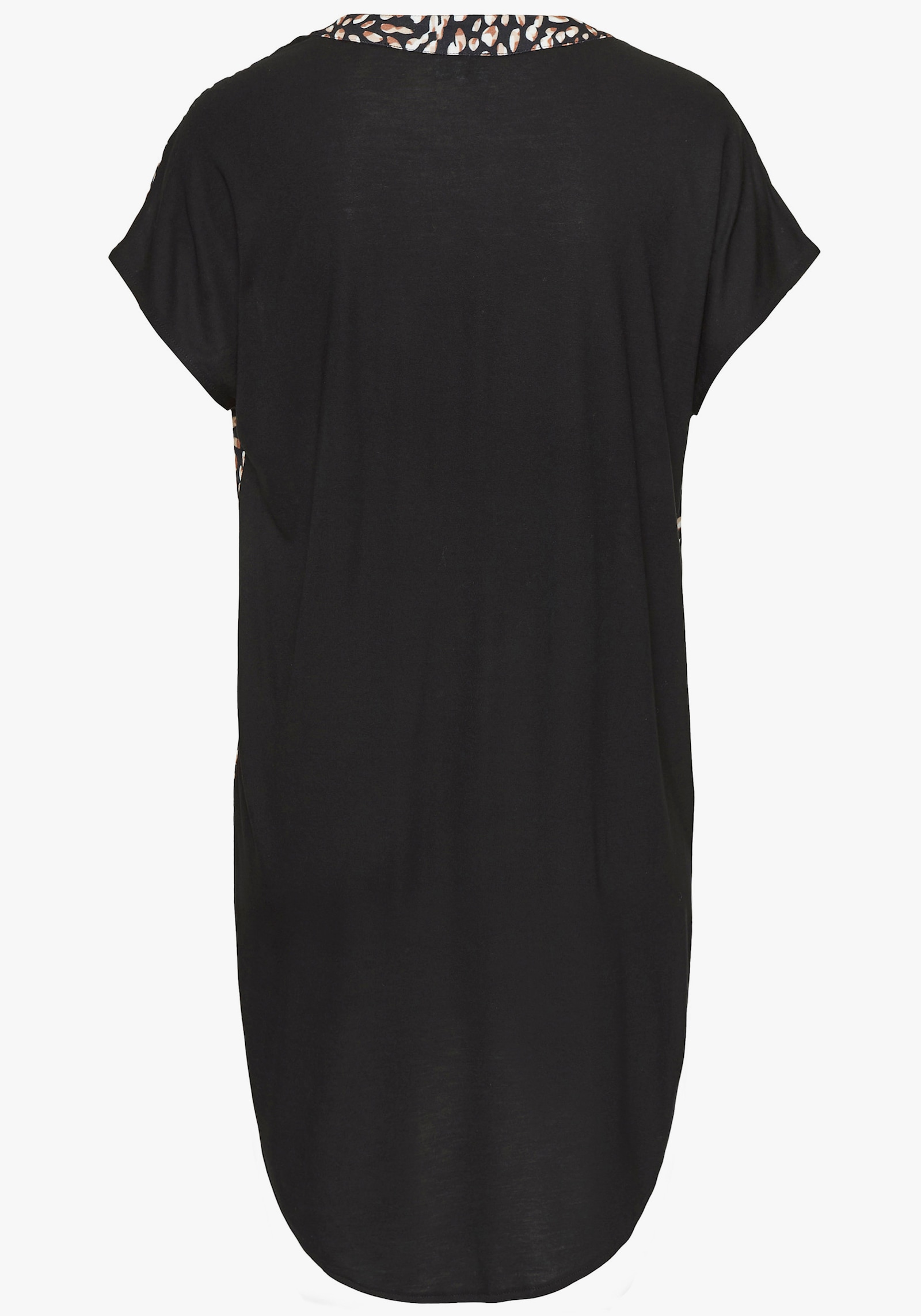 Beachtime Longshirt - schwarz-braun bedruckt