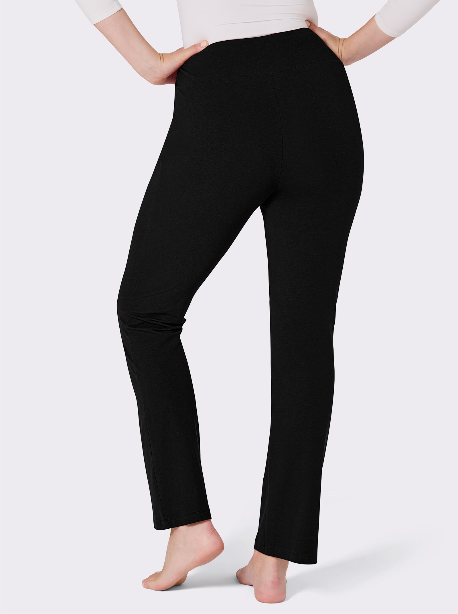 feel good Dehnbund-Hose mit Stretch - schwarz