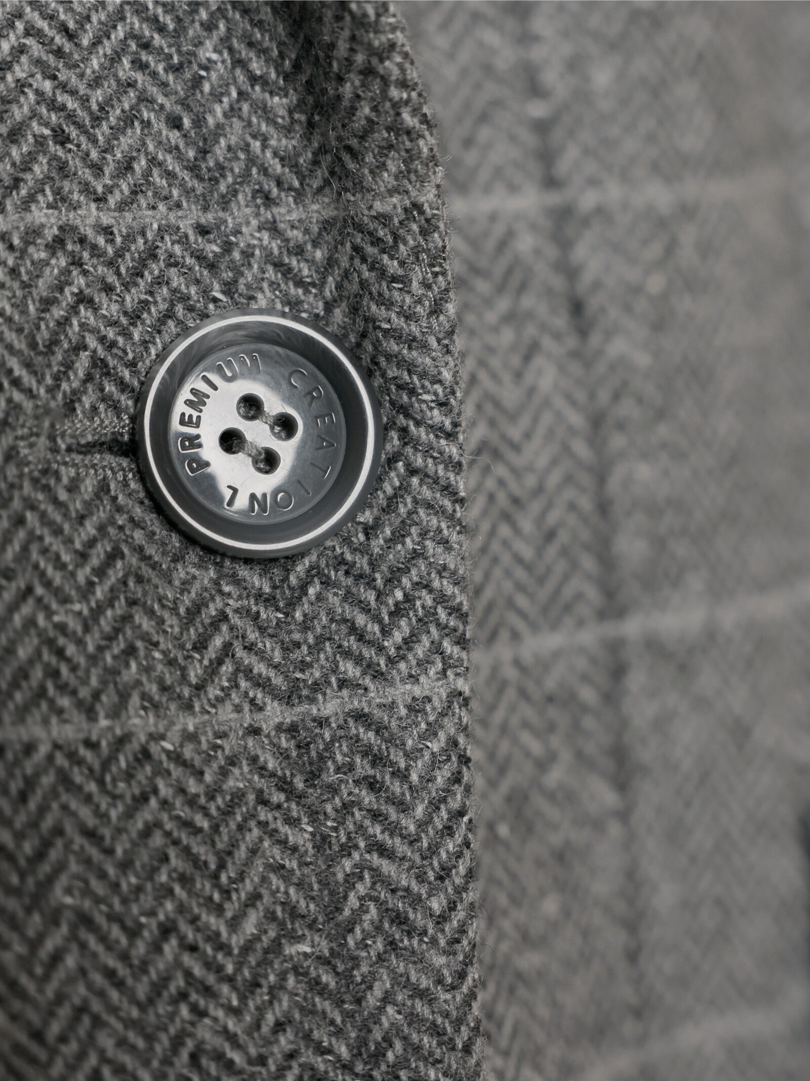 CREATION L PREMIUM Blazer mit Glitzer-Karo - graphit-kariert