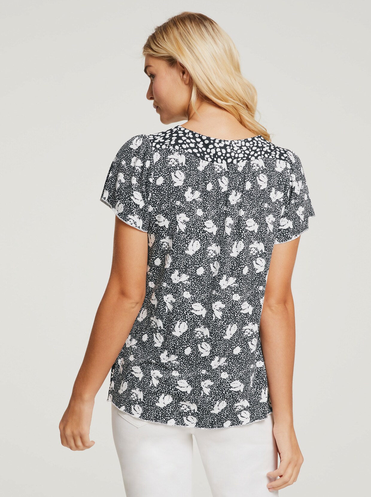heine Druck-Shirt - schwarz-weiß