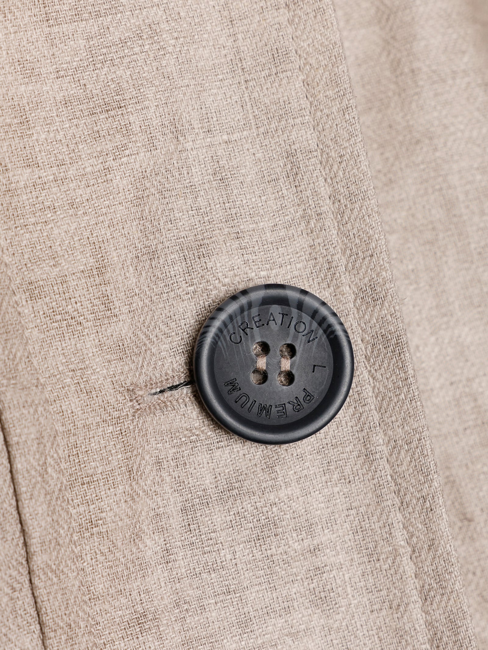 CREATION L PREMIUM Kapuzenjacke im Leinen-Viskose-Mix - sesam