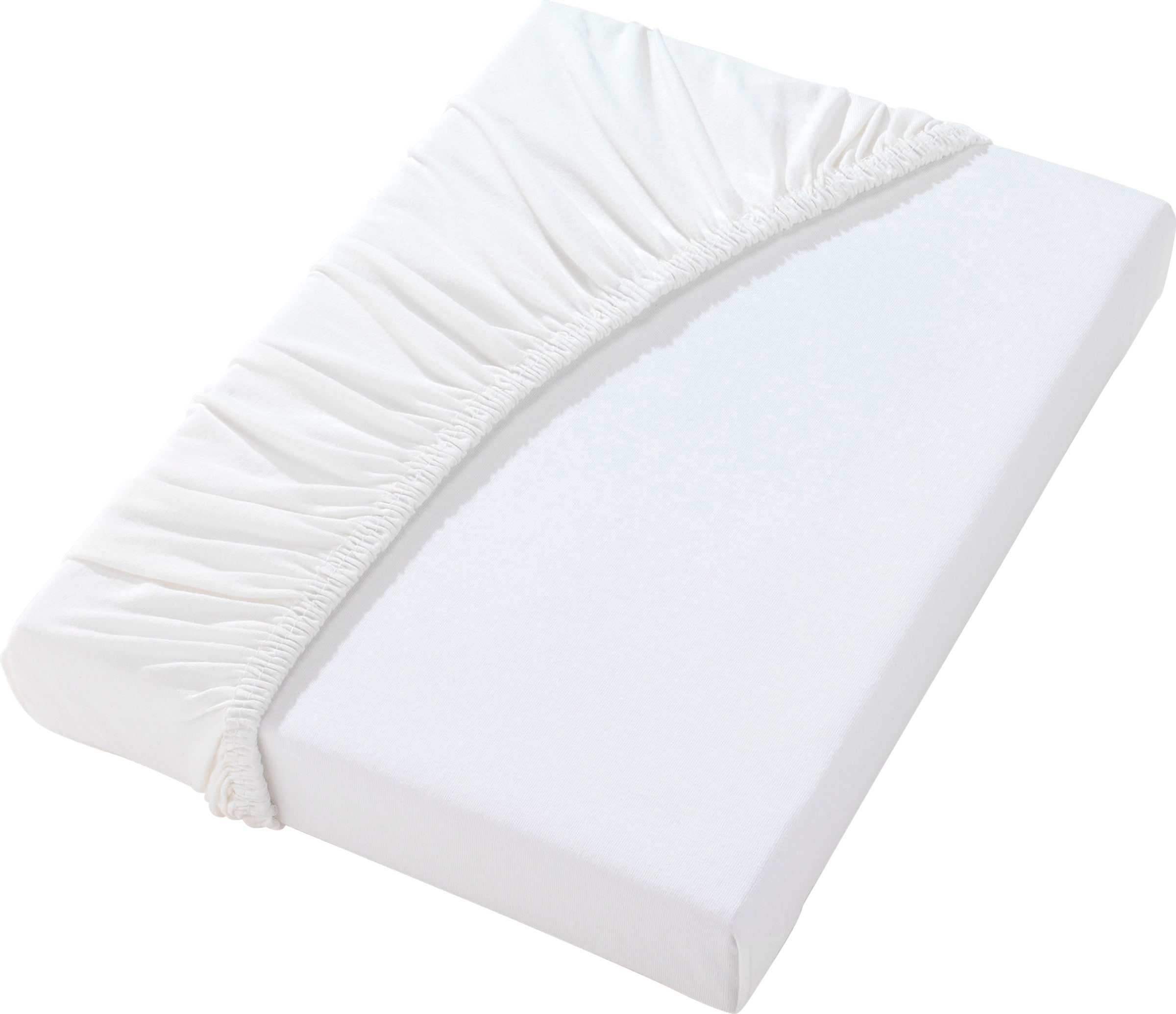 CD single günstig Kaufen-Spannbetttuch in weiß von wäschepur. Spannbetttuch in weiß von wäschepur <![CDATA[Spannbetttuch in Single-Jersey aus dauerelastischer Wirkware. Rundum-Gummizug. Geeignet für eine Matratzenhöhe von bis zu 28 cm. Um die günstige 2-St