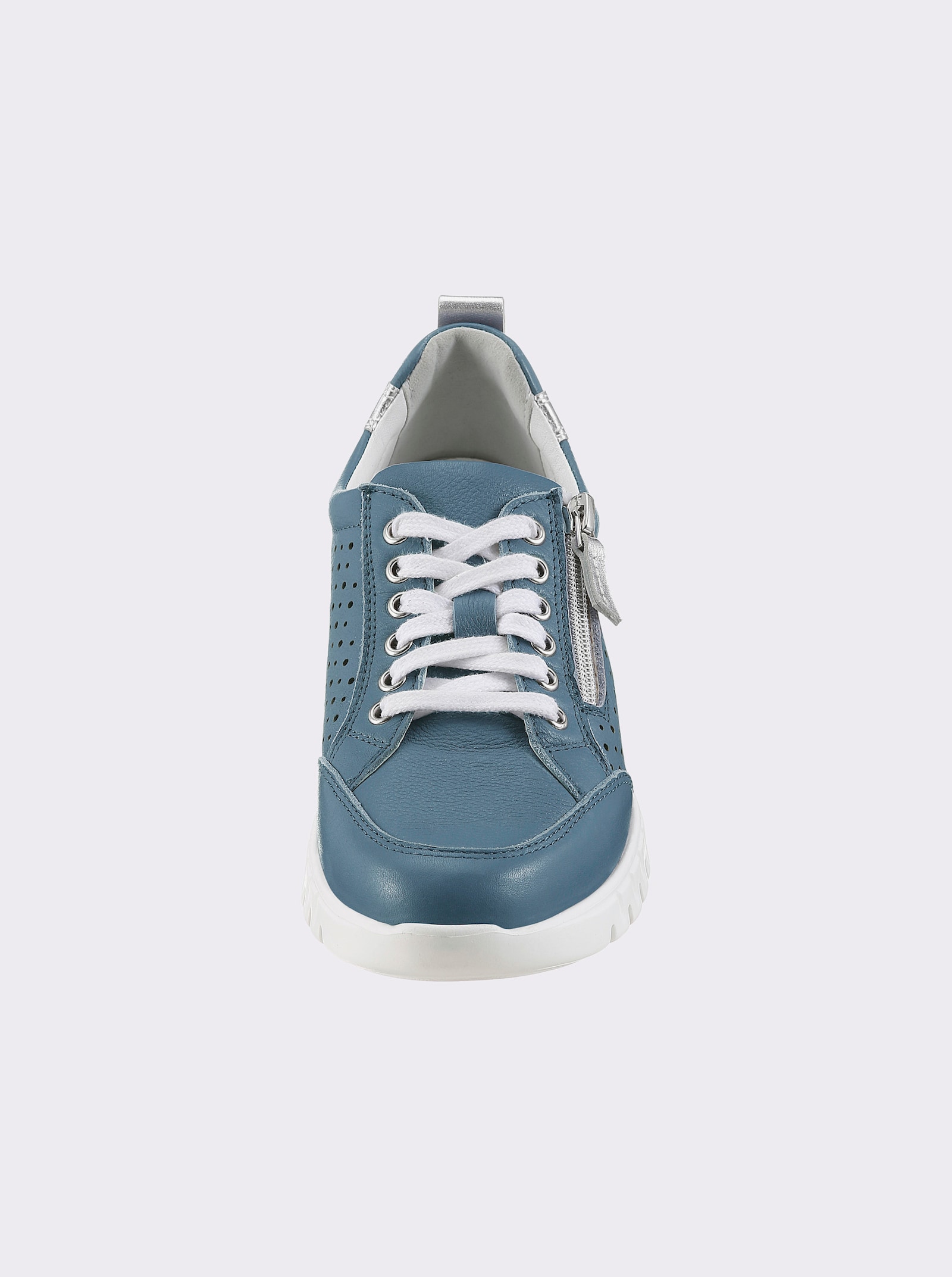 Naturläufer Sneaker mit Zipper - hellblau