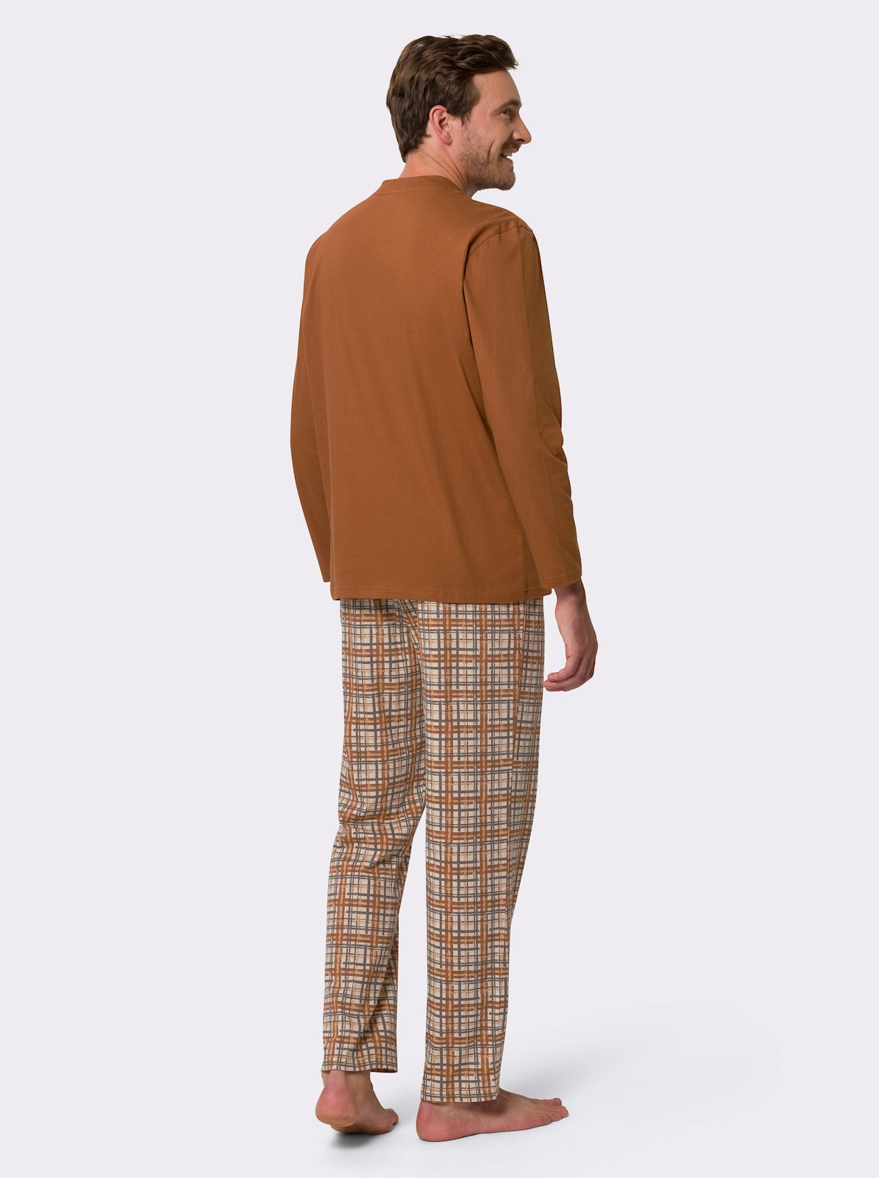 Pyjama - cognac geprint