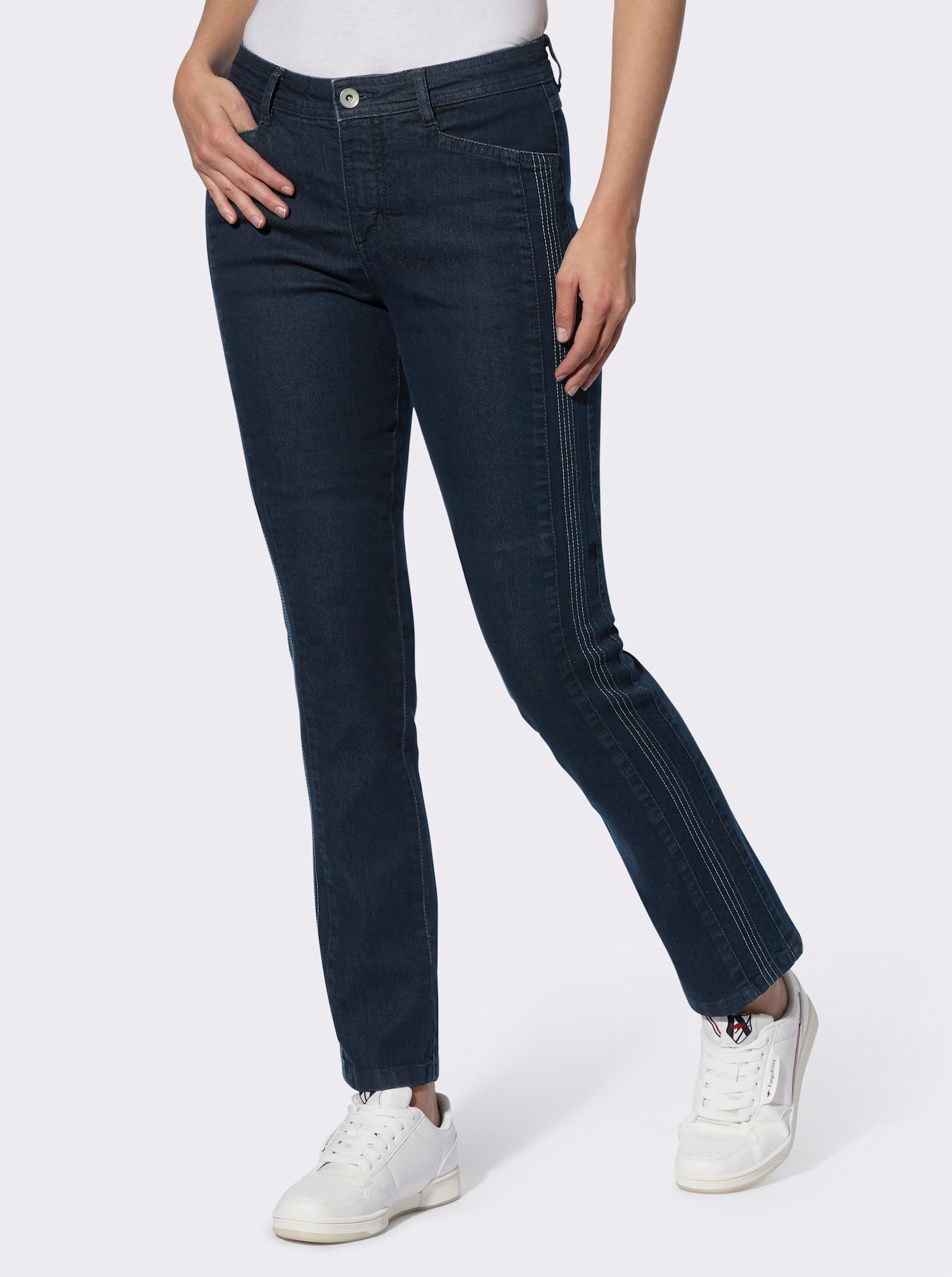 heine Jeans met streep opzij - dark-blue