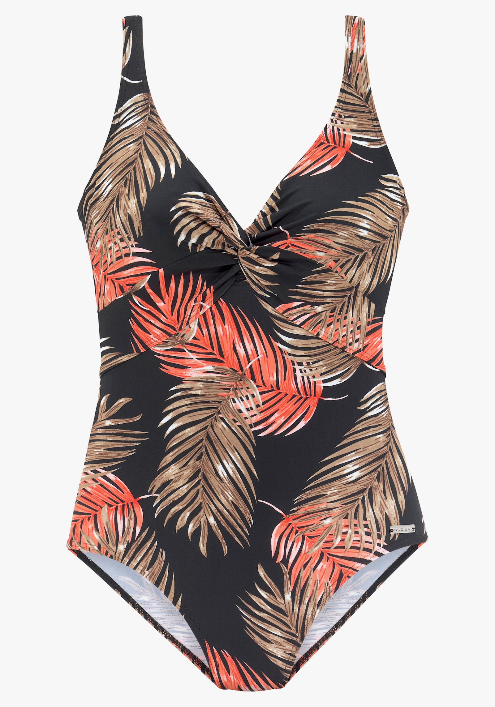 LASCANA Badeanzug - schwarz-bedruckt