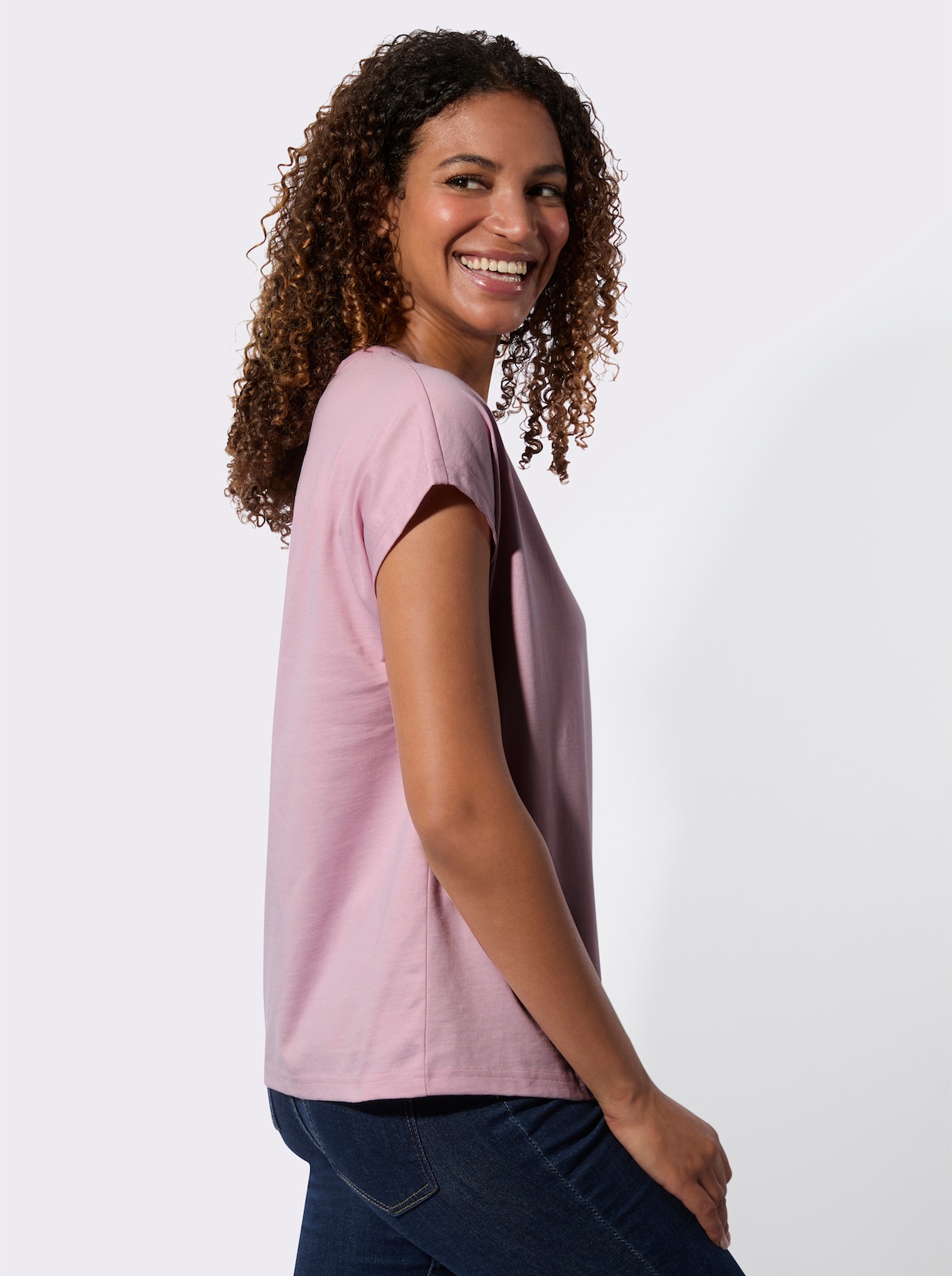 Shirt - rosé + ecru
