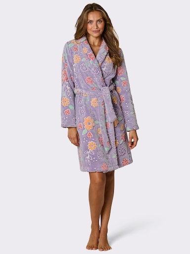 feel good Bademantel - lavendel-koralle