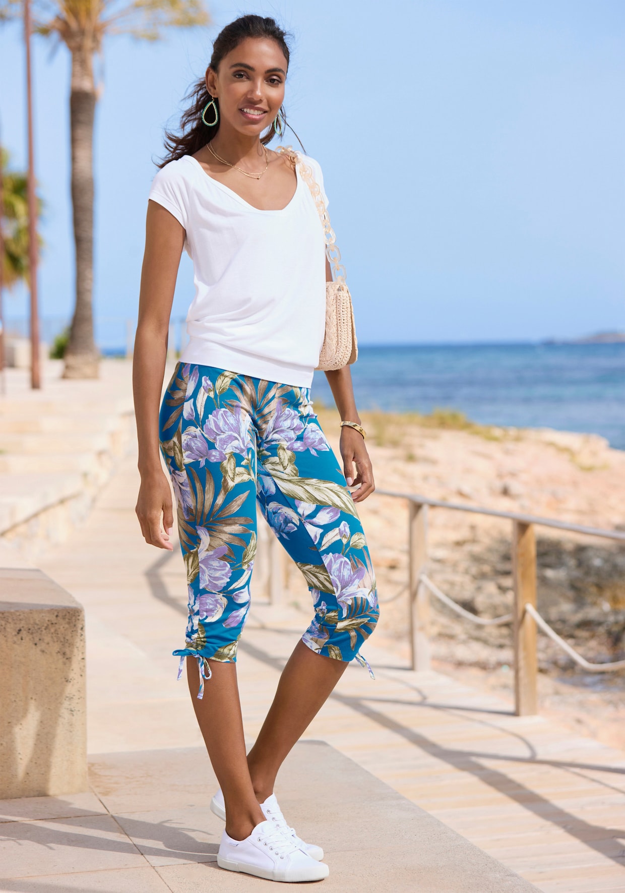 LASCANA legging corsaire - bleu-parme-vert imprimé