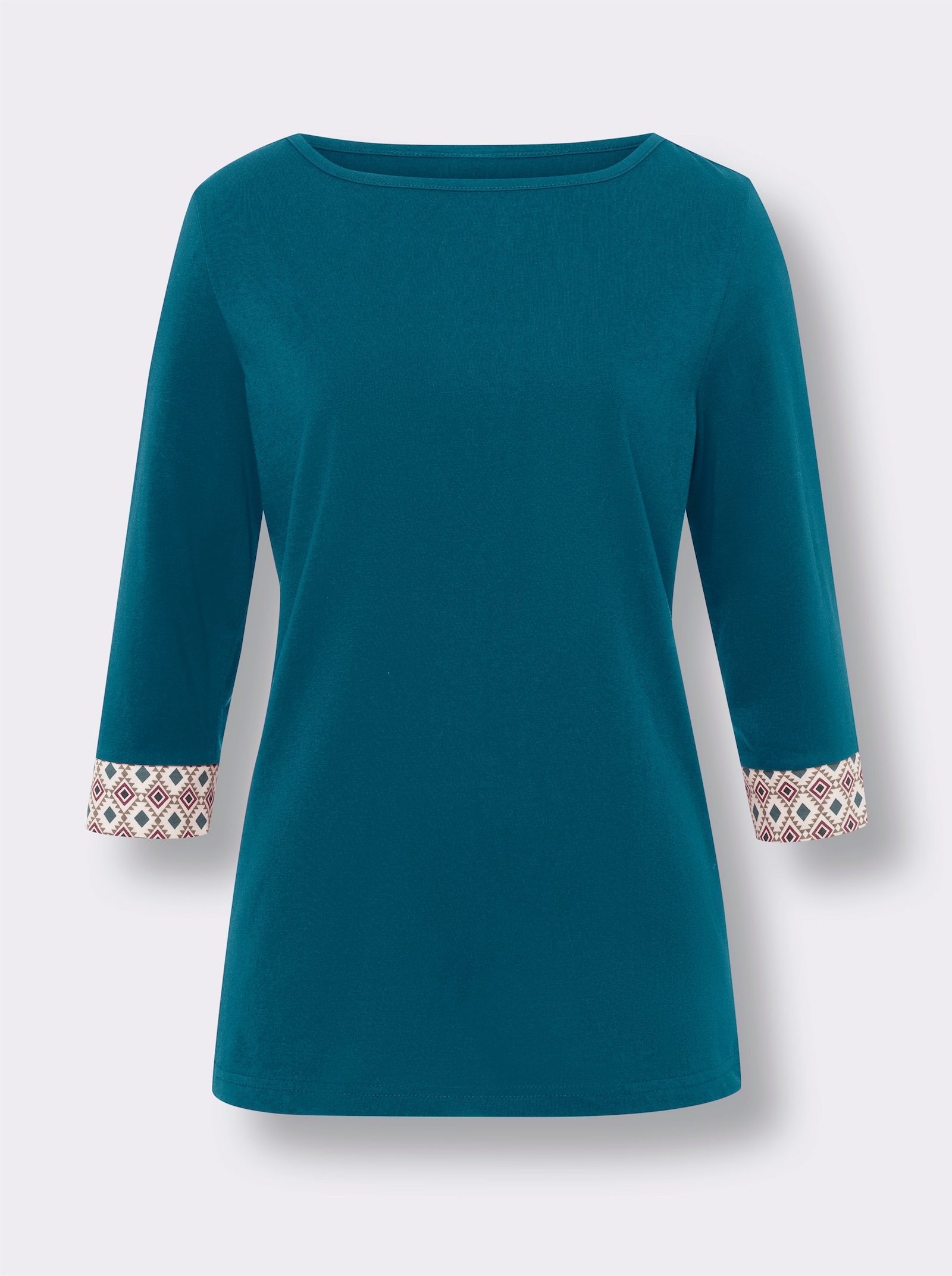 Topp med trekvartsärm och båtringning - akvapetrol