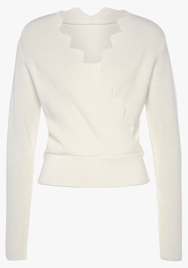 LASCANA Strickpullover - weiss