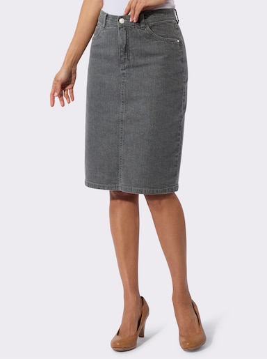 Jeansrock in 5-Pocket-Form - grey-denim