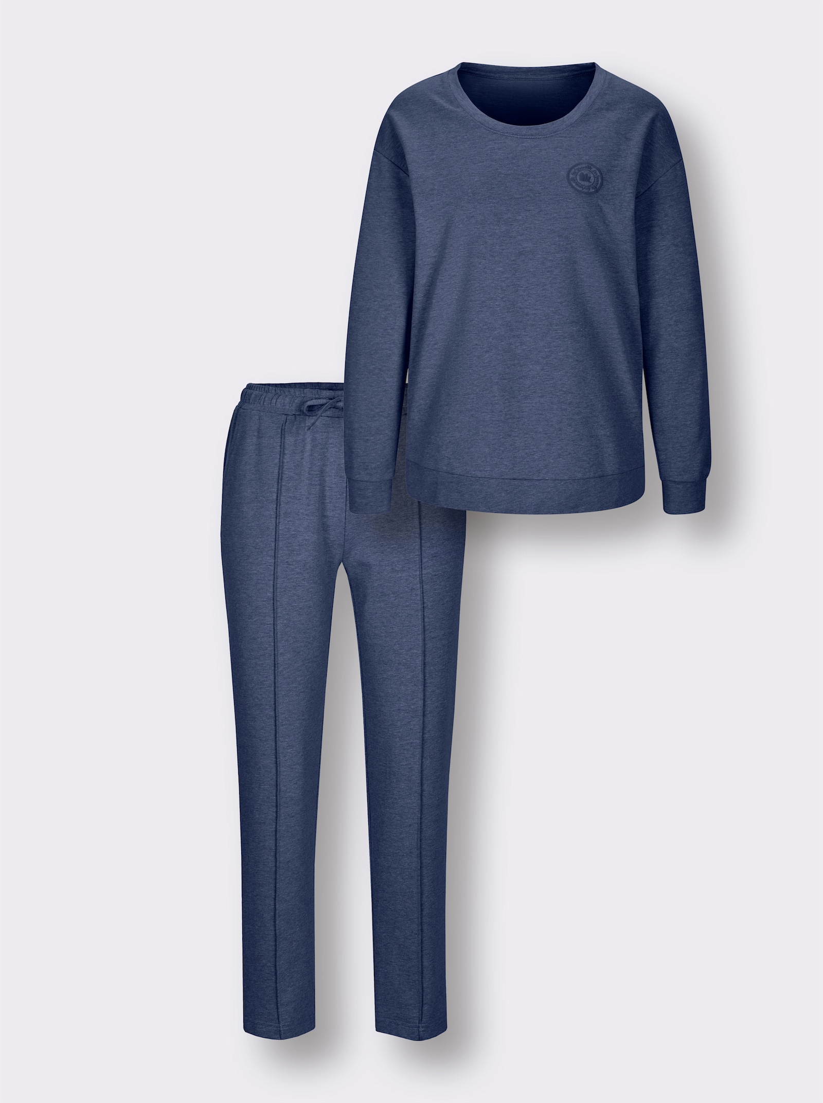 feel good Hausanzug - dunkelblau-meliert
