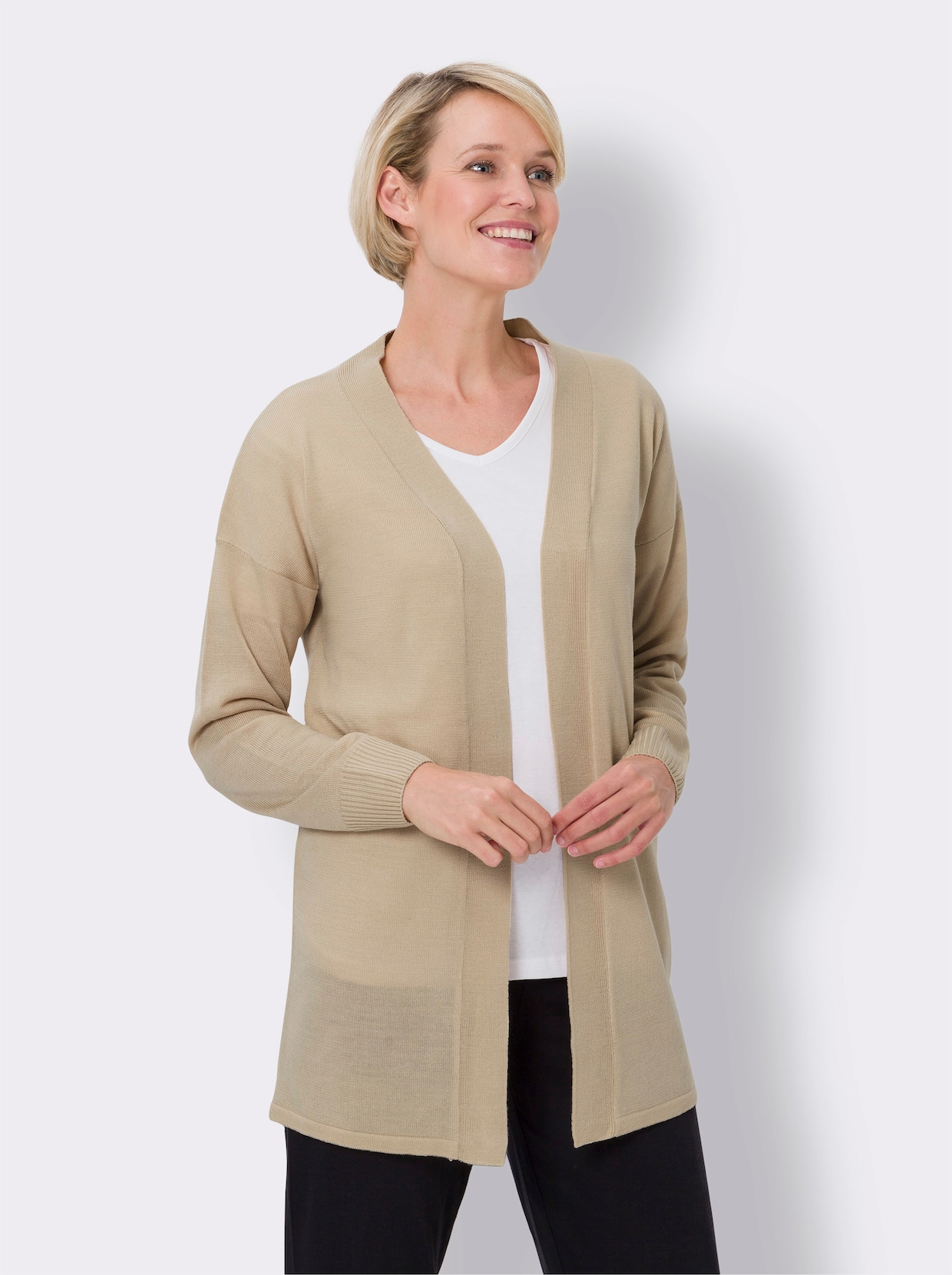 Strickjacke - sand