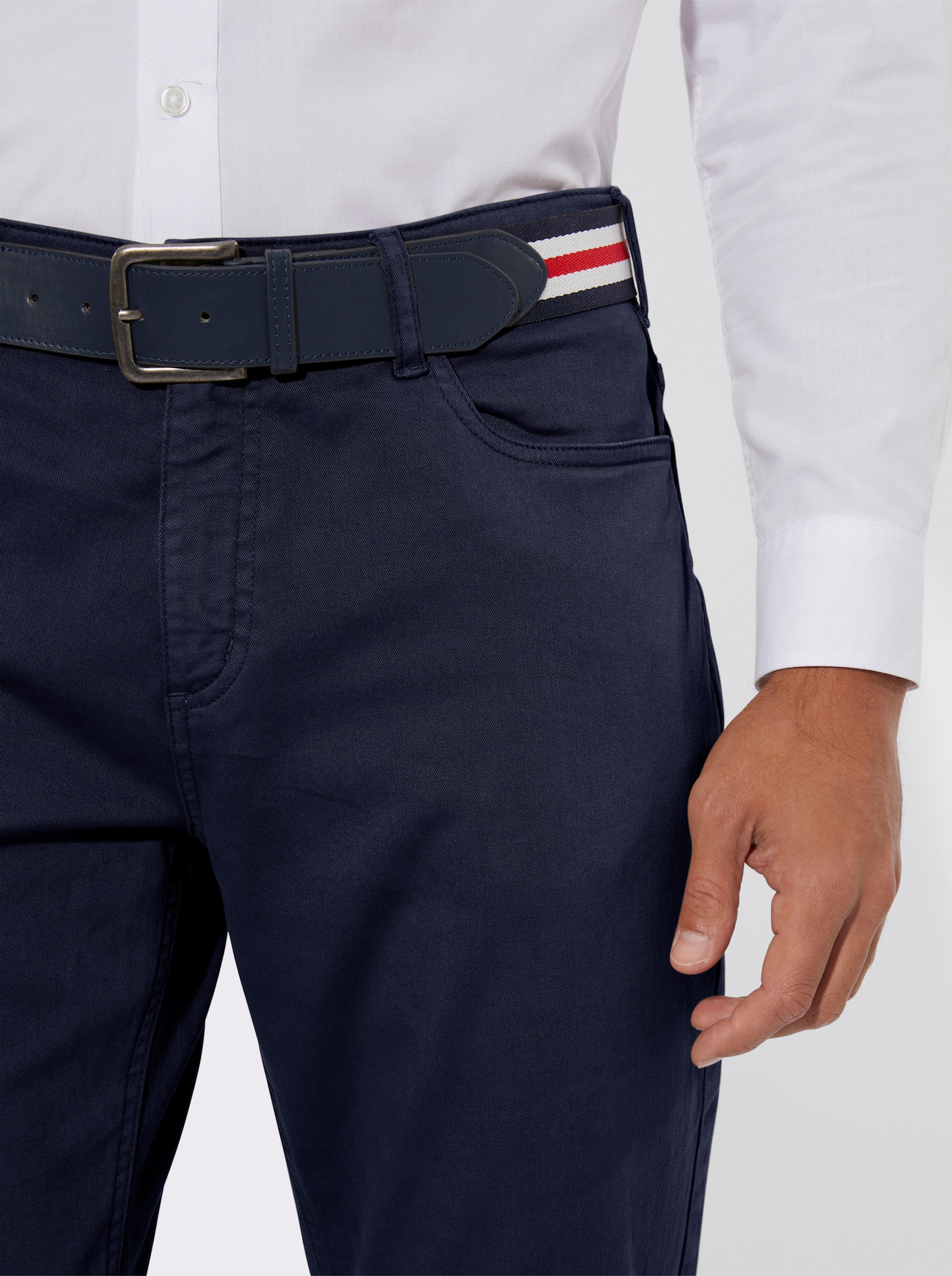 Džíny s 5 kapsami z kepru - námořnická modrá