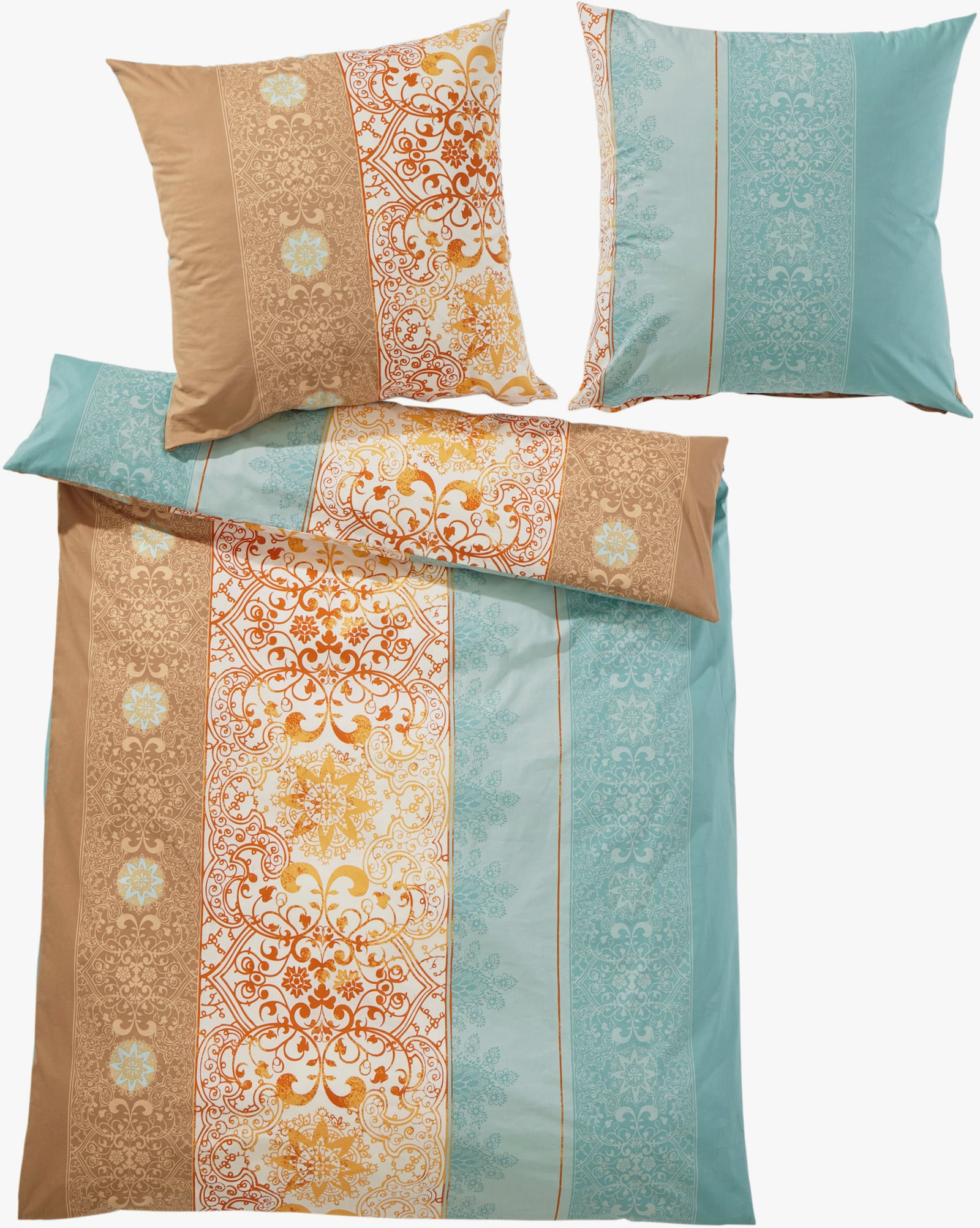 heine home Bedtextiel - terracotta/turquoise