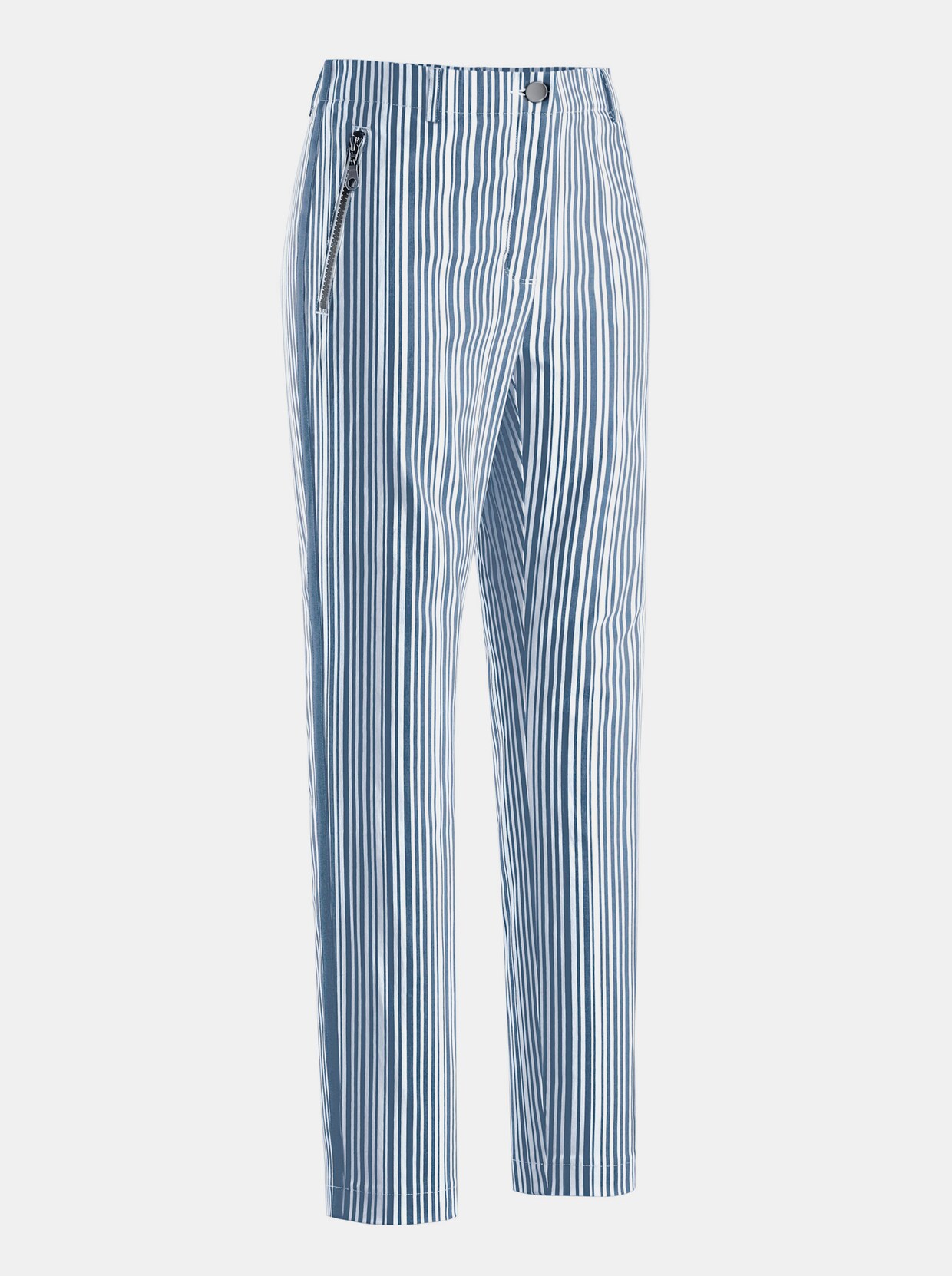 7/8-broek - jeansblauw/wit