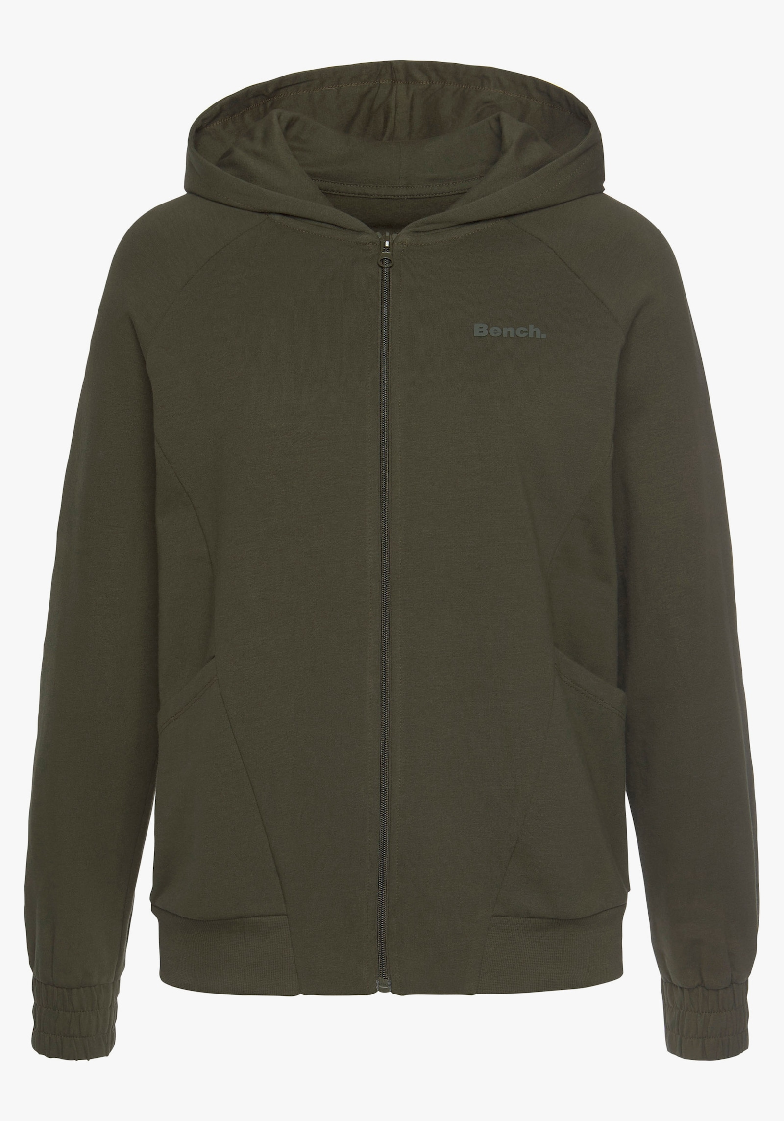 Bench. Loungewear Kapuzensweatjacke - dunkelgrün