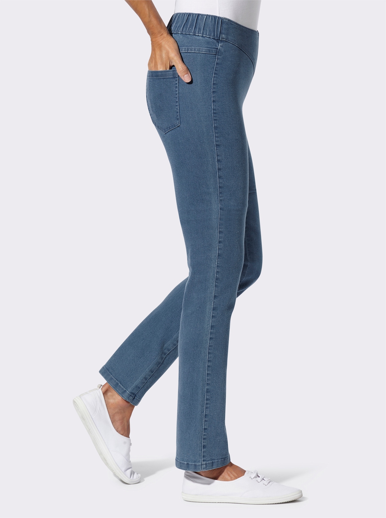 Gerade Jeans - blue-bleached