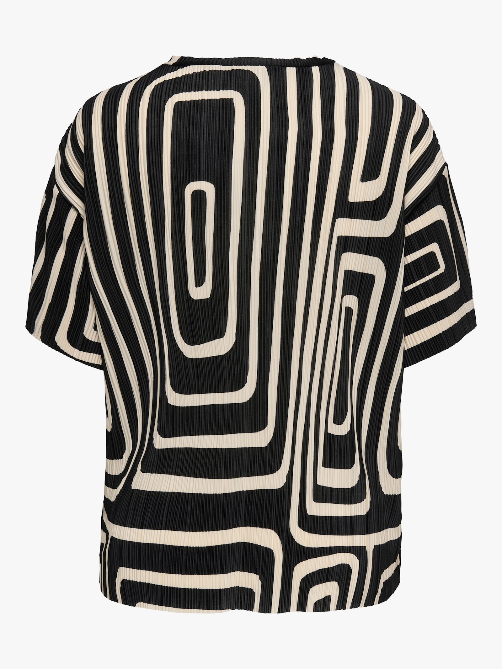 ONLY CARMAKOMA Kurzarmshirt - black aop:oatmeal graphic