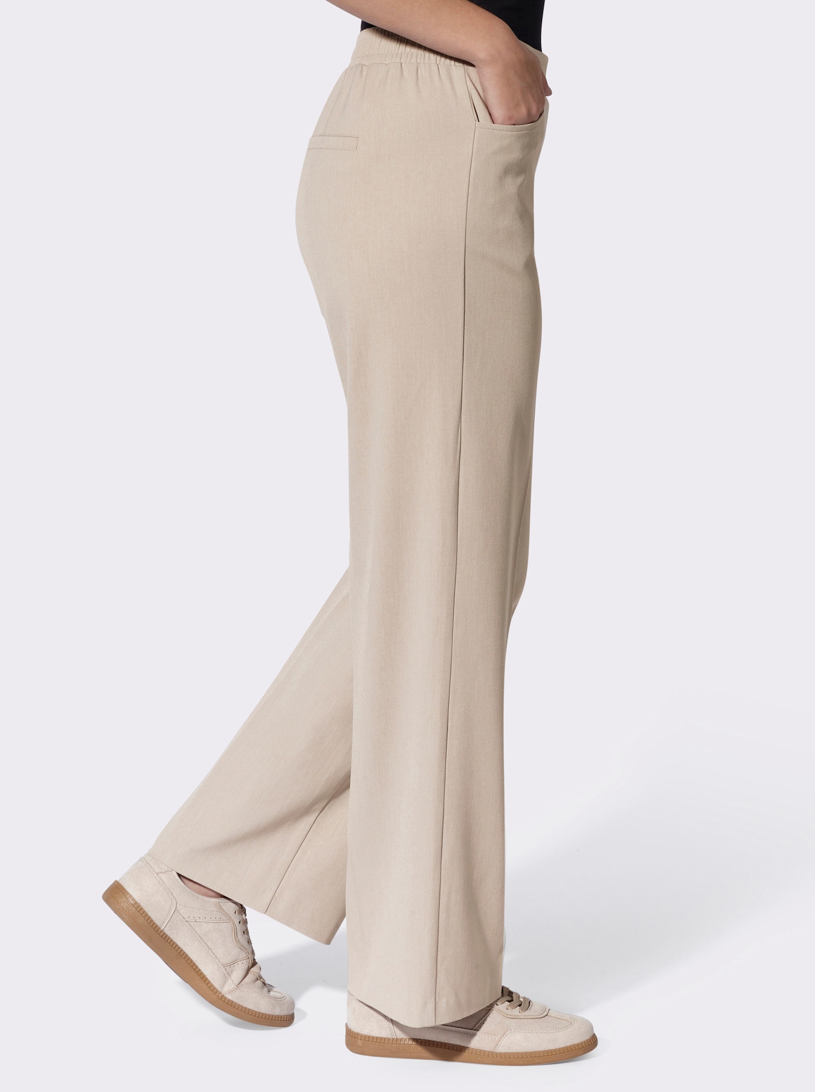 heine Hosen mit Bügelfalte - beige-meliert