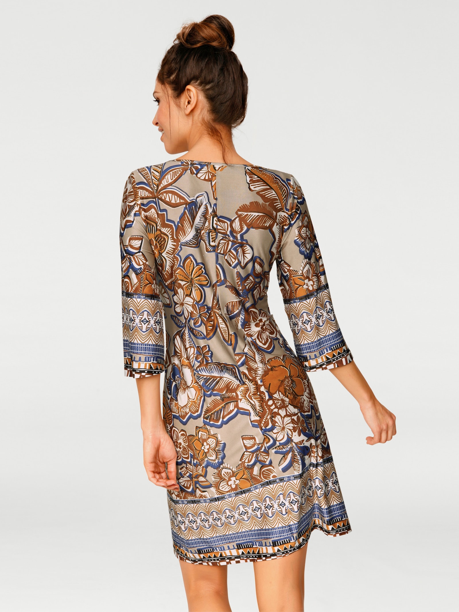 heine Jerseyjurk met vetersluiting - bont