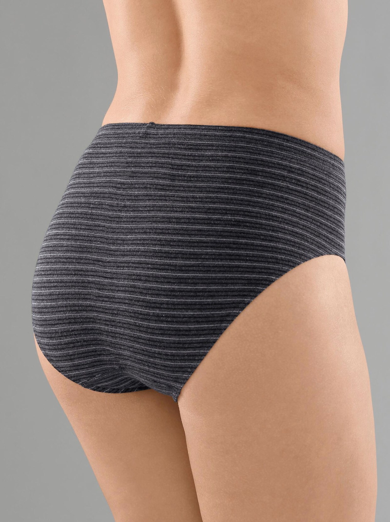 Pompadour Slip - anthrazit-geringelt