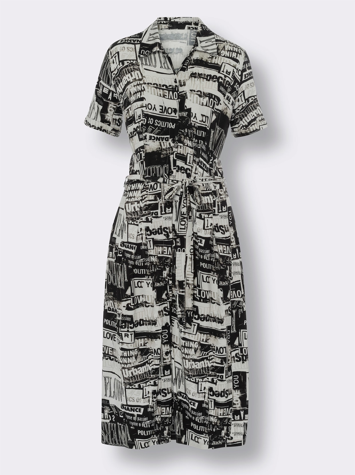 heine Robe imprimée - noir-blanc imprimé