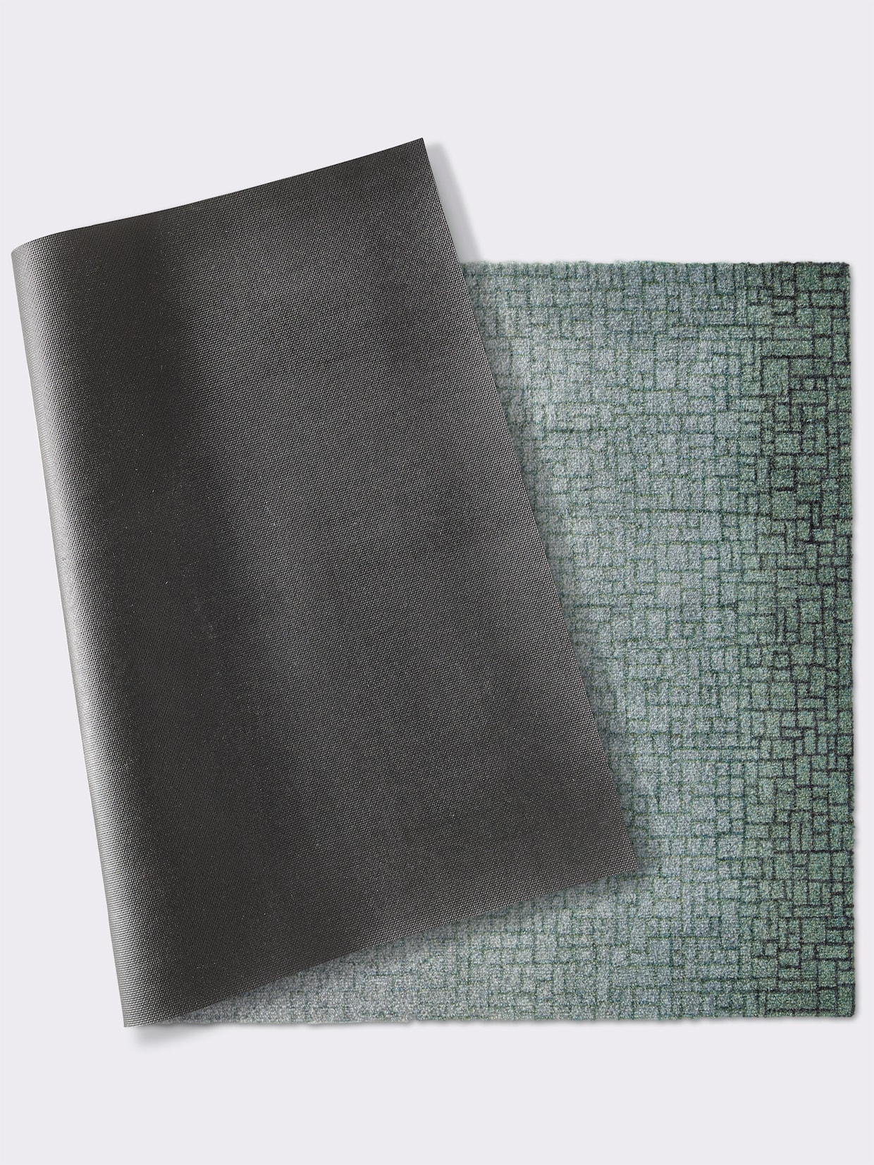 wash+dry by Kleen-Tex Voetmat - petrol gedessineerd