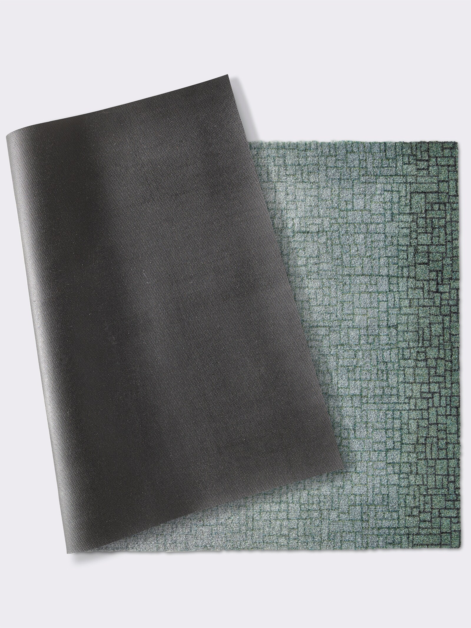 wash+dry by Kleen-Tex Paillasson - bleu pétrole à motifs