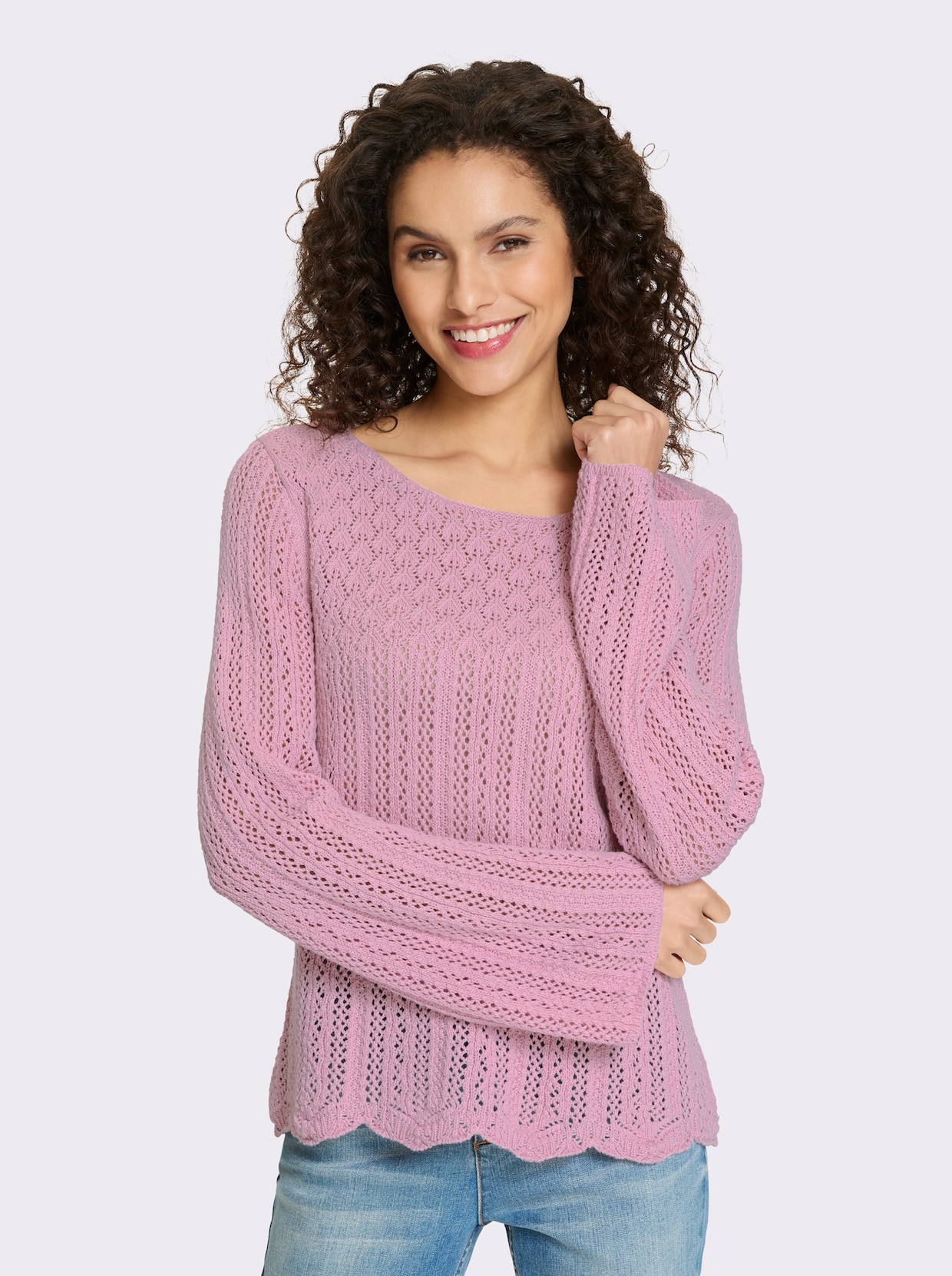 heine Ajourpullover - rosé