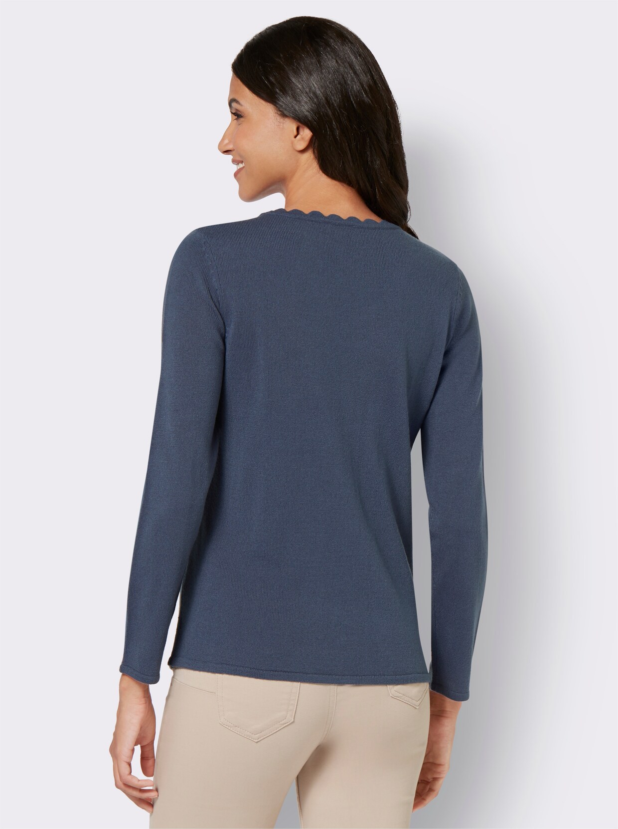 Pullover met lange mouwen - rookblauw