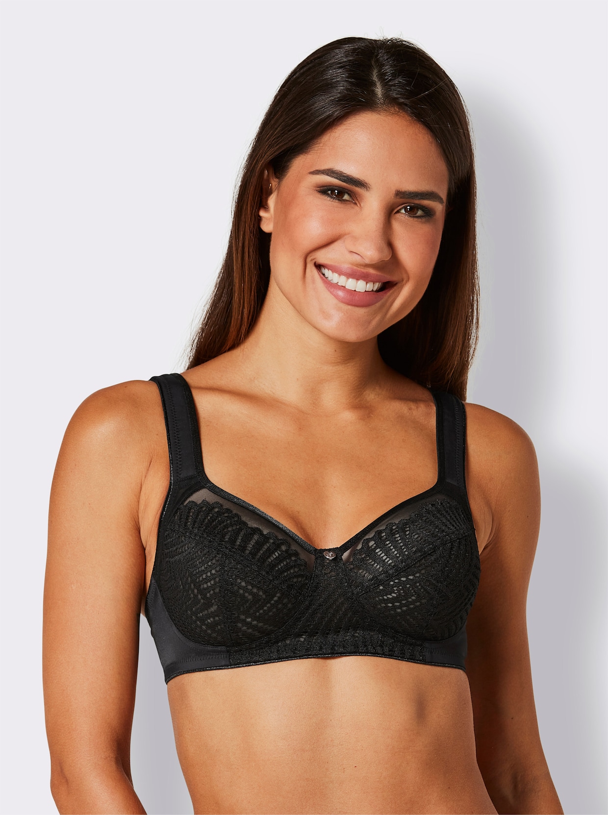 wäschepur Soutien-gorge large sans armatures - noir