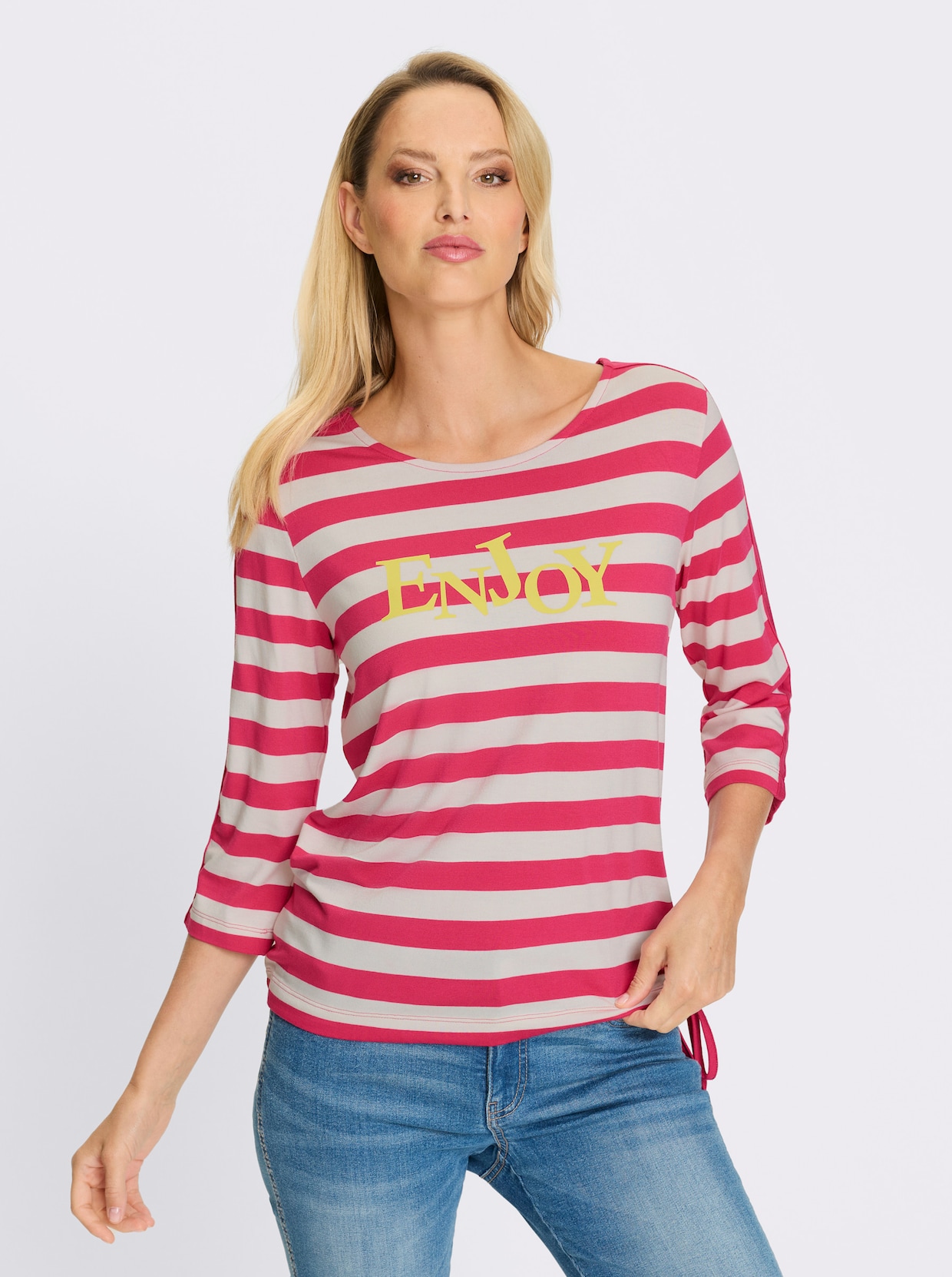 heine Ringelshirt - pink-weiß-geringelt