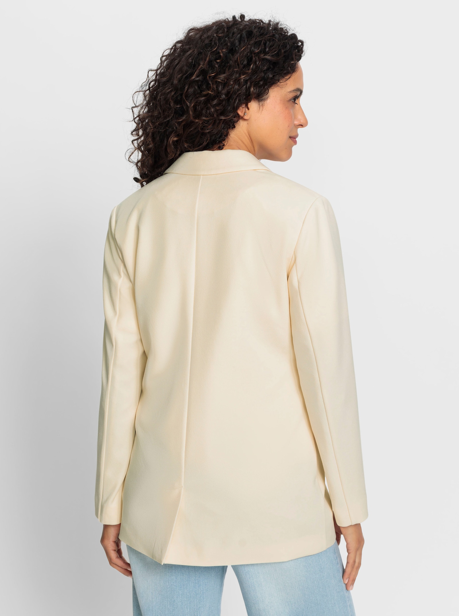 Blazer in offener Form - champagner