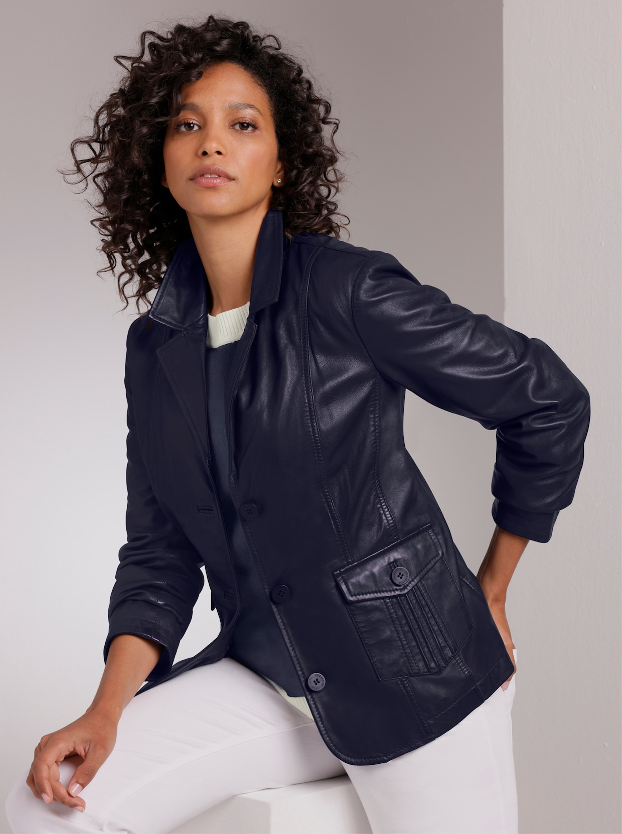 Mainpol Lederblazer - marine