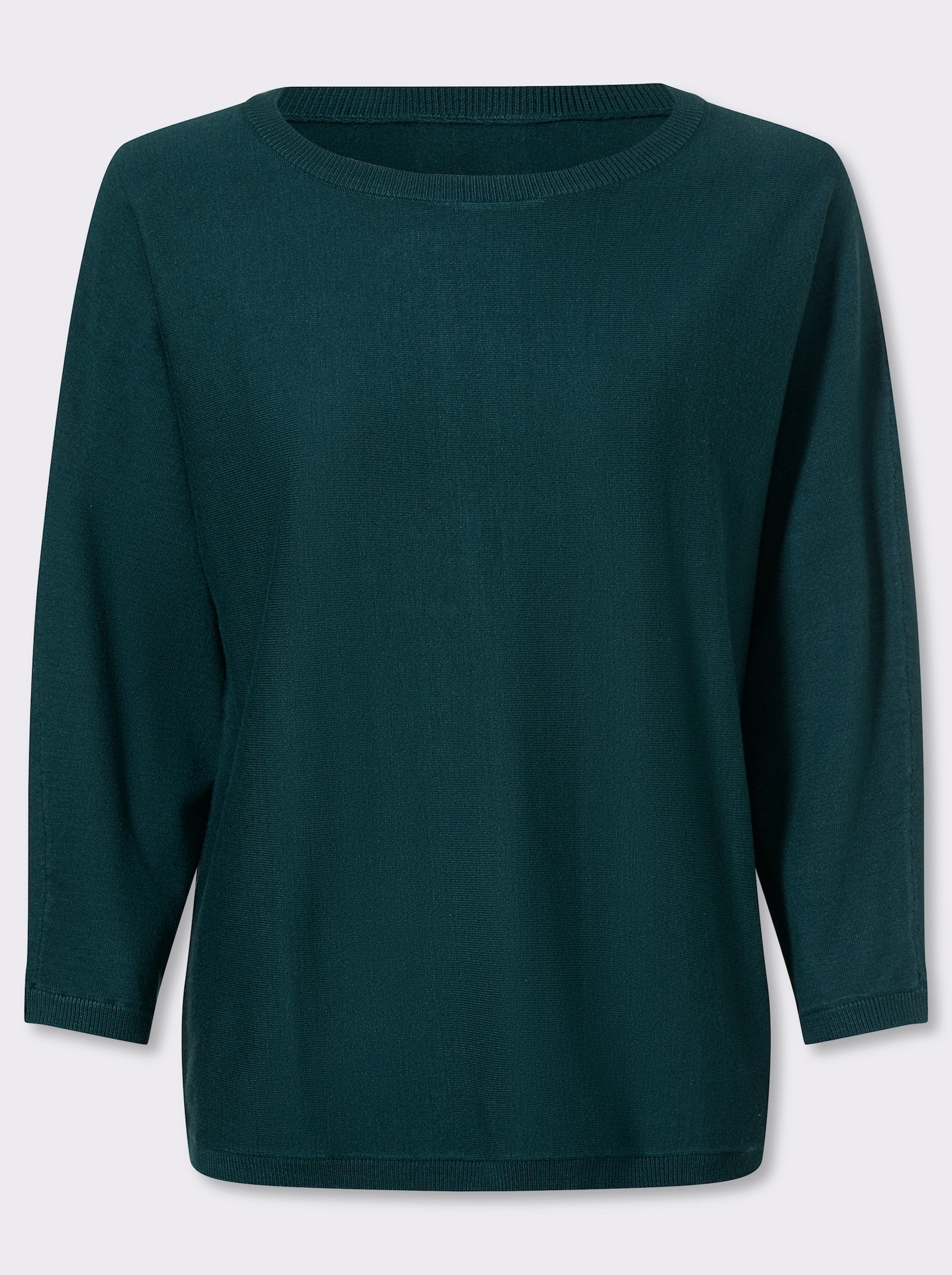 heine Fledermauspullover mit Rippenbündchen - petrol