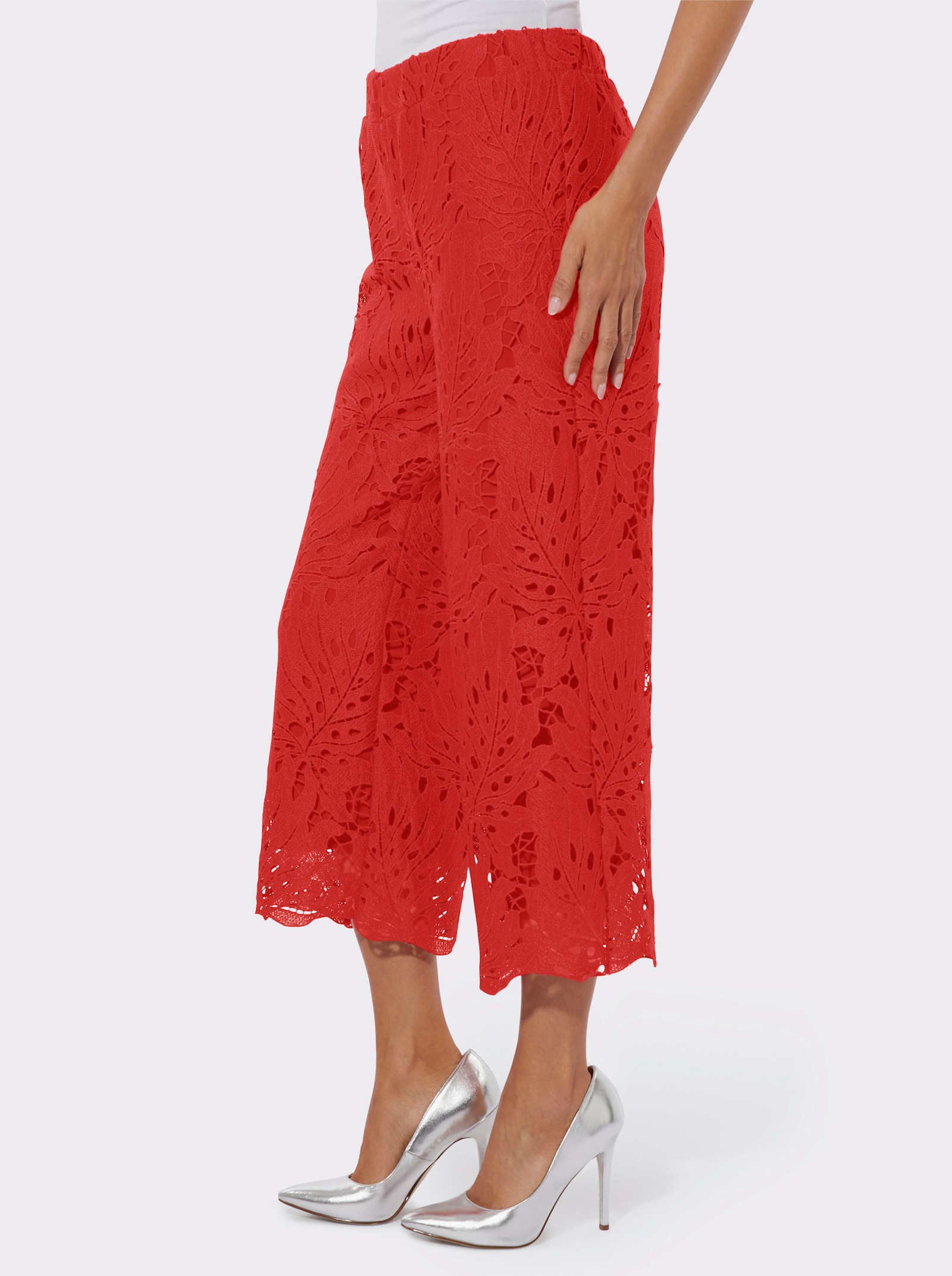 Marlene-Hose mit Rundum-Dehnbund - rot